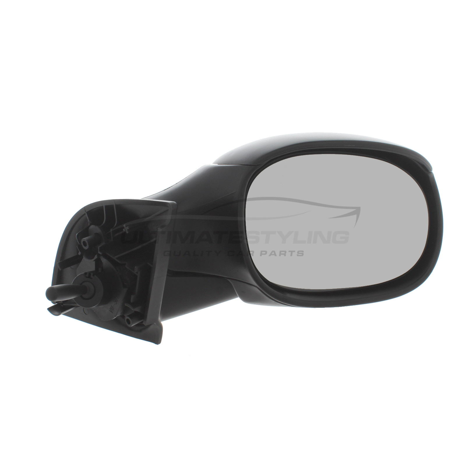 Citroen C3 Wing Mirror / Door Mirror - Drivers Side (RH) - Cable adjustment - Non-Heated Glass - Black