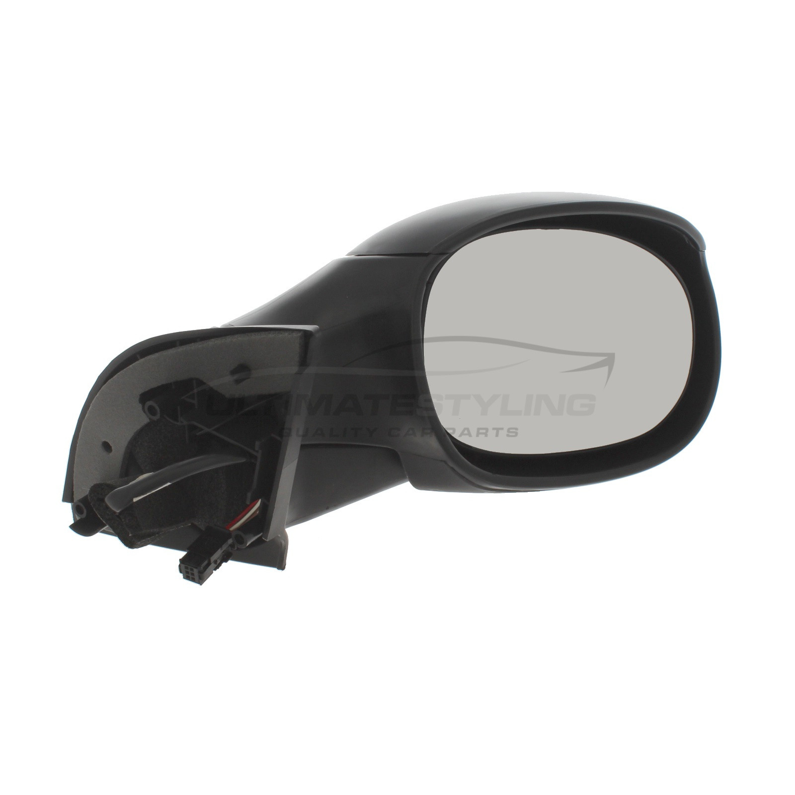 Citroen C3 Wing Mirror / Door Mirror - Drivers Side (RH) - Electric adjustment - Non-Heated Glass - Black