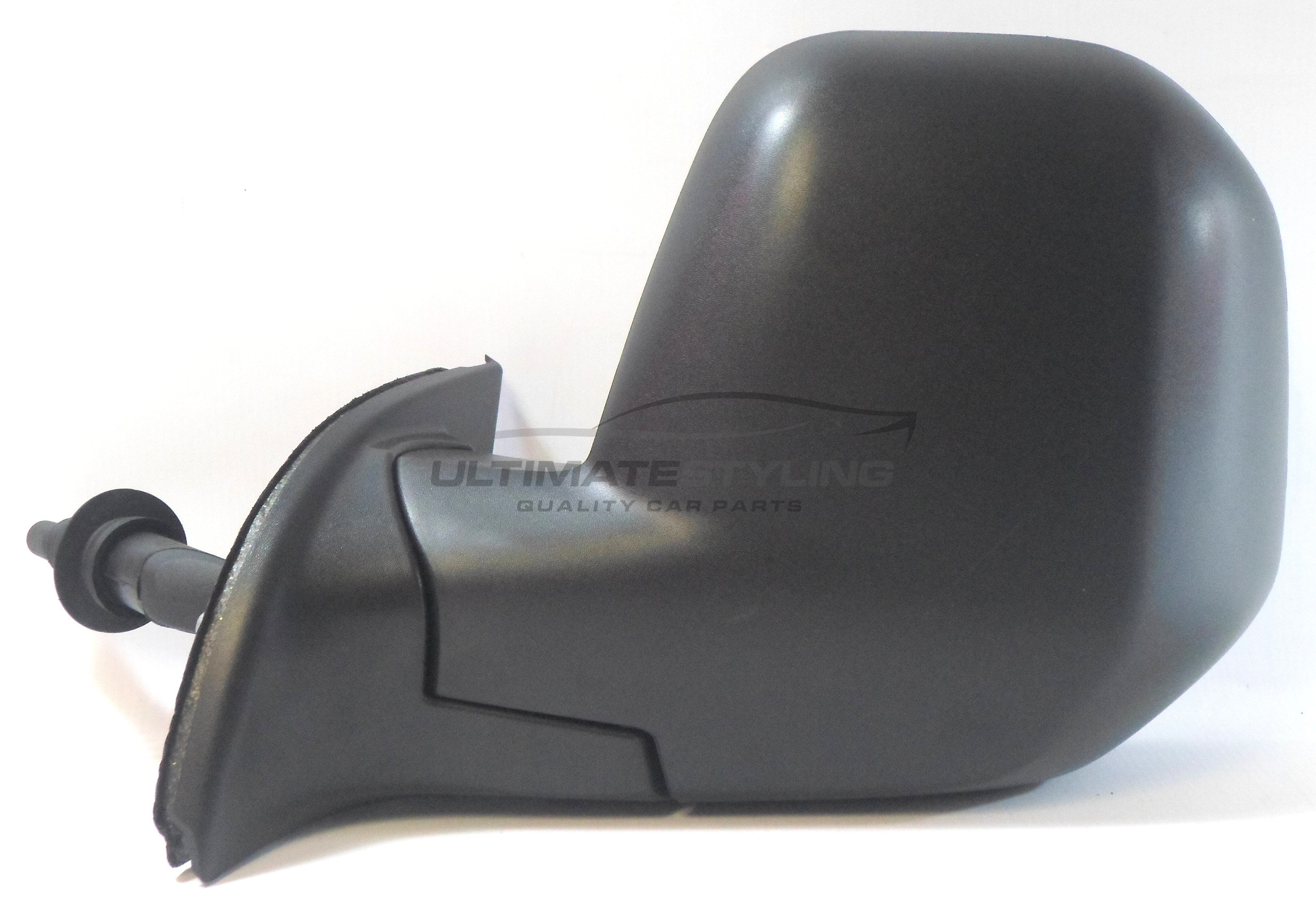 Citroen Berlingo, Peugeot Partner Wing Mirror / Door Mirror - Passenger Side (LH) - Cable adjustment - Non-Heated Glass - Black