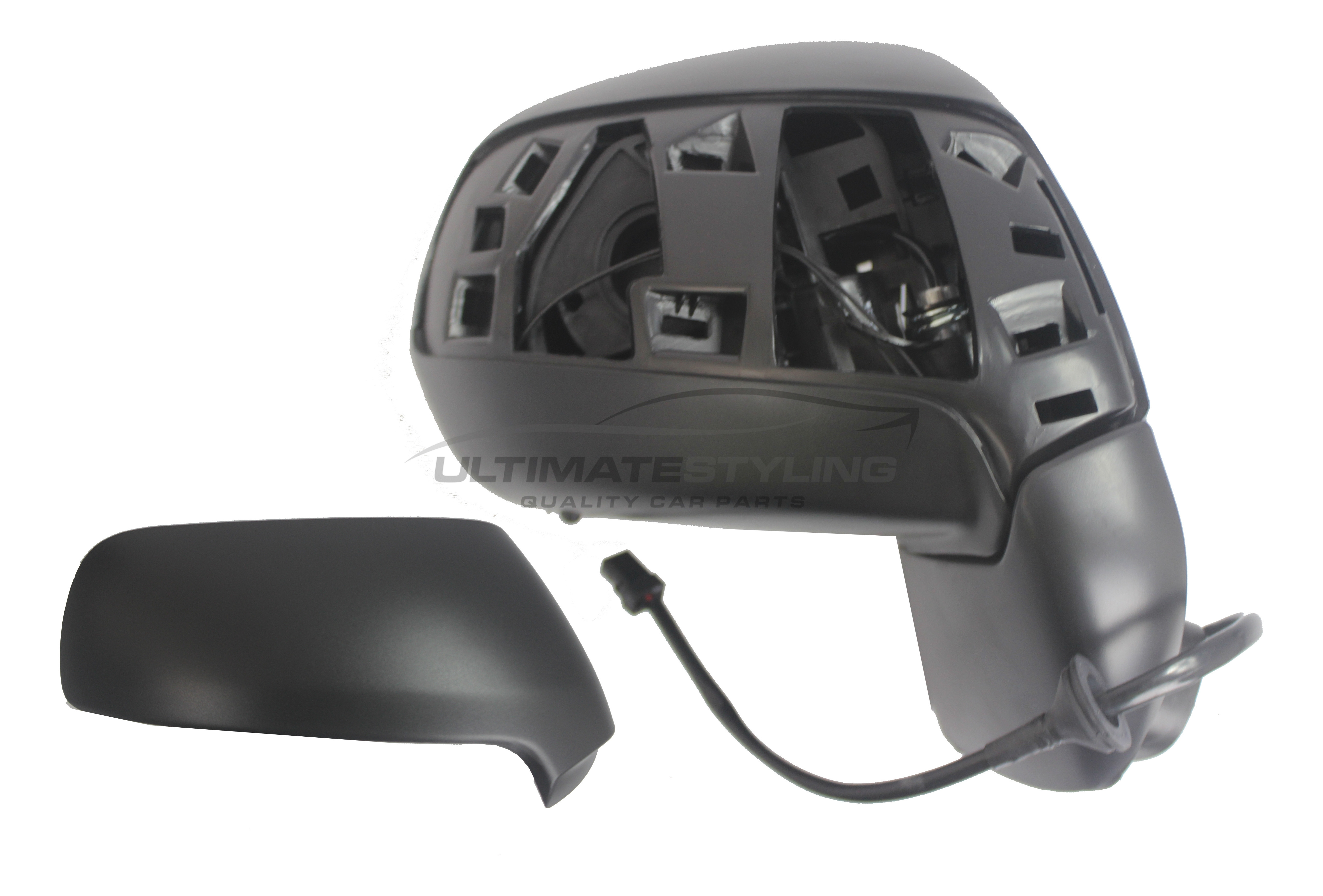 Citroen C3 Picasso Wing Mirror / Door Mirror - Drivers Side (RH) - Electric adjustment - Non-Heated Glass - Temperature Sensor - Black