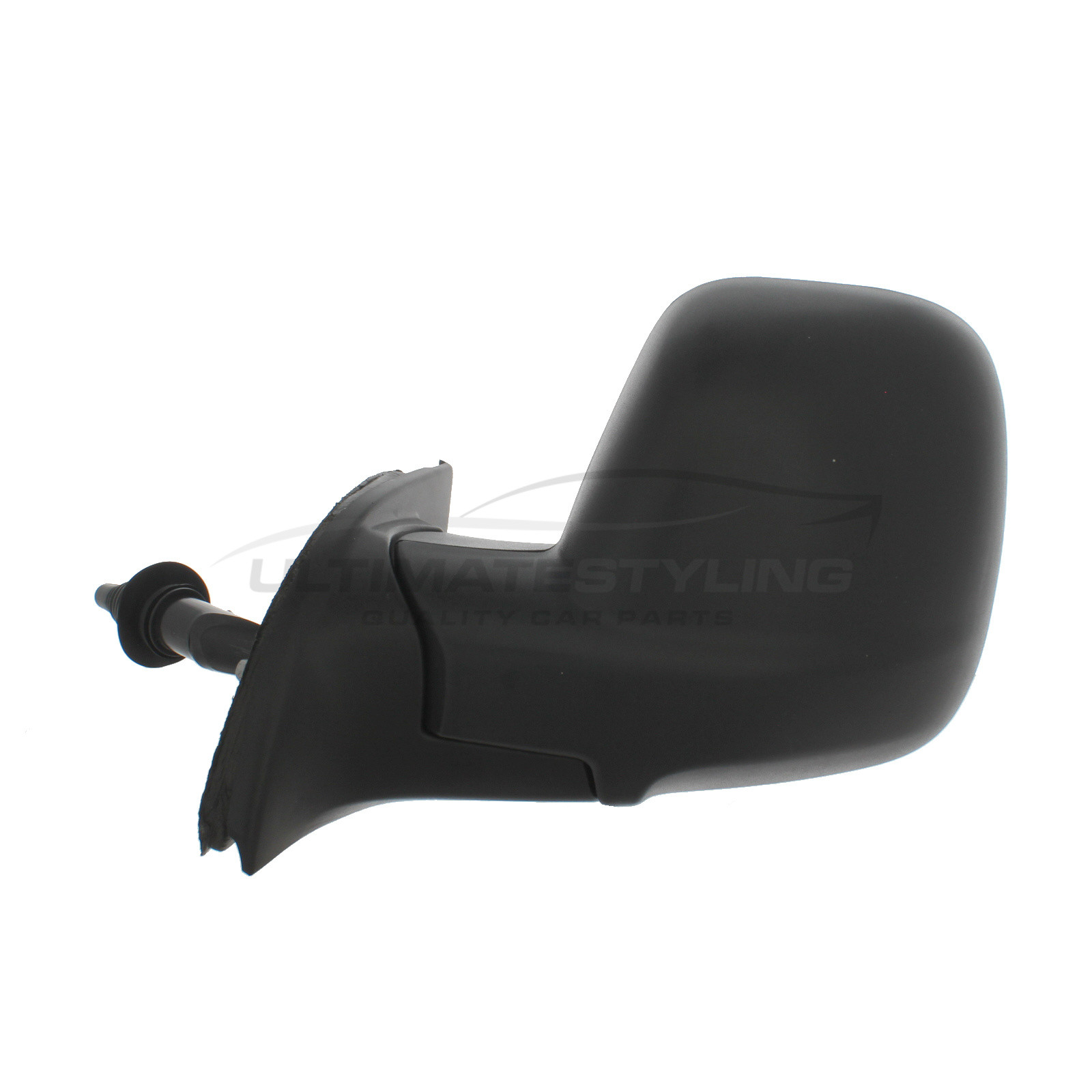 Citroen Berlingo, Peugeot Partner Wing Mirror / Door Mirror - Passenger Side (LH) - Cable adjustment - Non-Heated Glass - Black