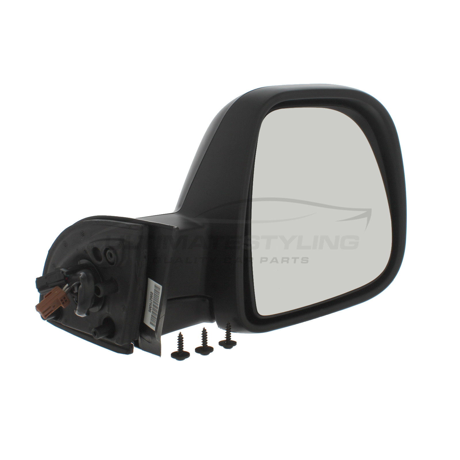 Citroen Berlingo, Peugeot Partner Wing Mirror / Door Mirror - Drivers Side (RH) - Electric adjustment - Heated Glass - Temperature Sensor - Black