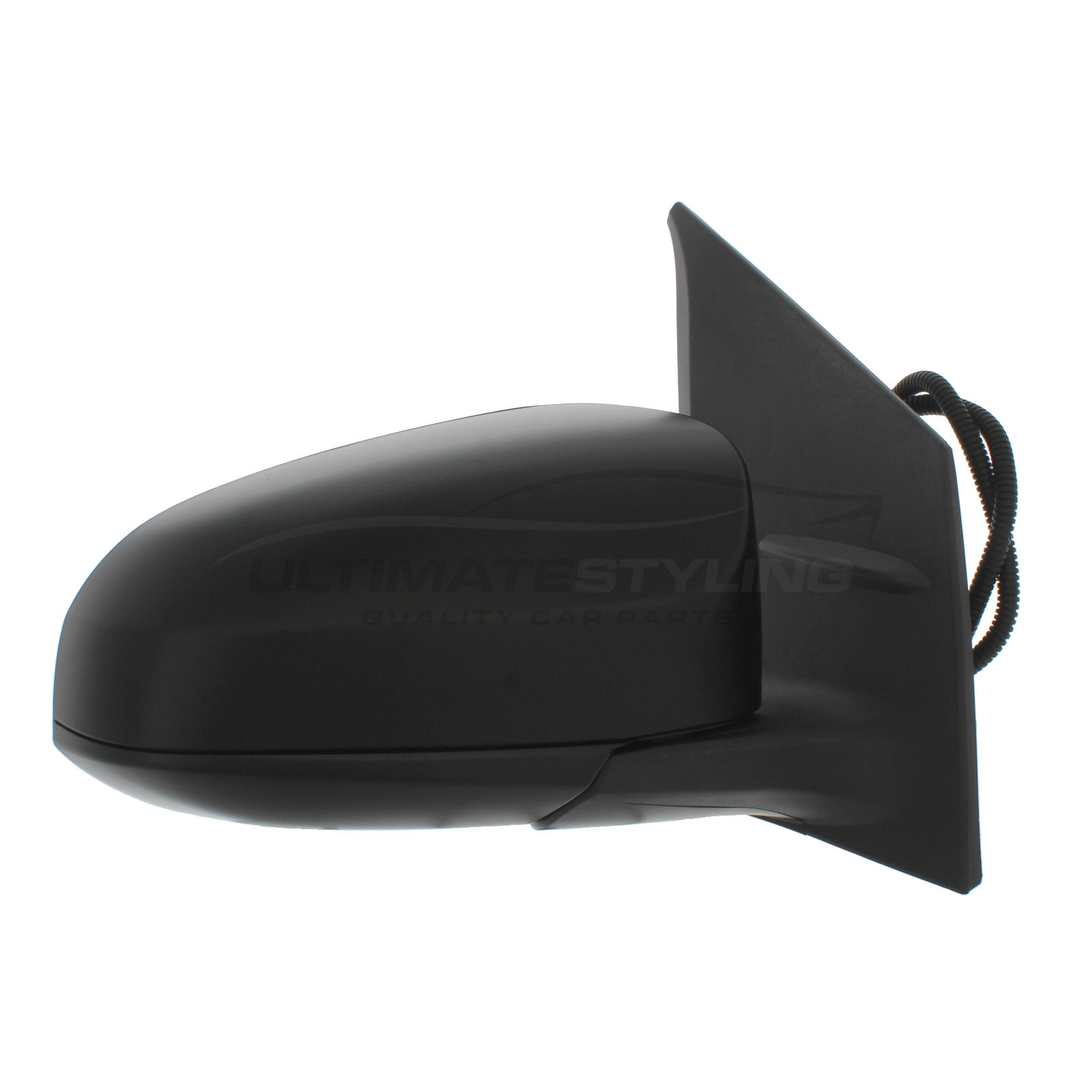 Citroen C1, Peugeot 108, Toyota Aygo Wing Mirror / Door Mirror - Drivers Side (RH) - Electric Adjustment - Heated Glass - Paintable - Black