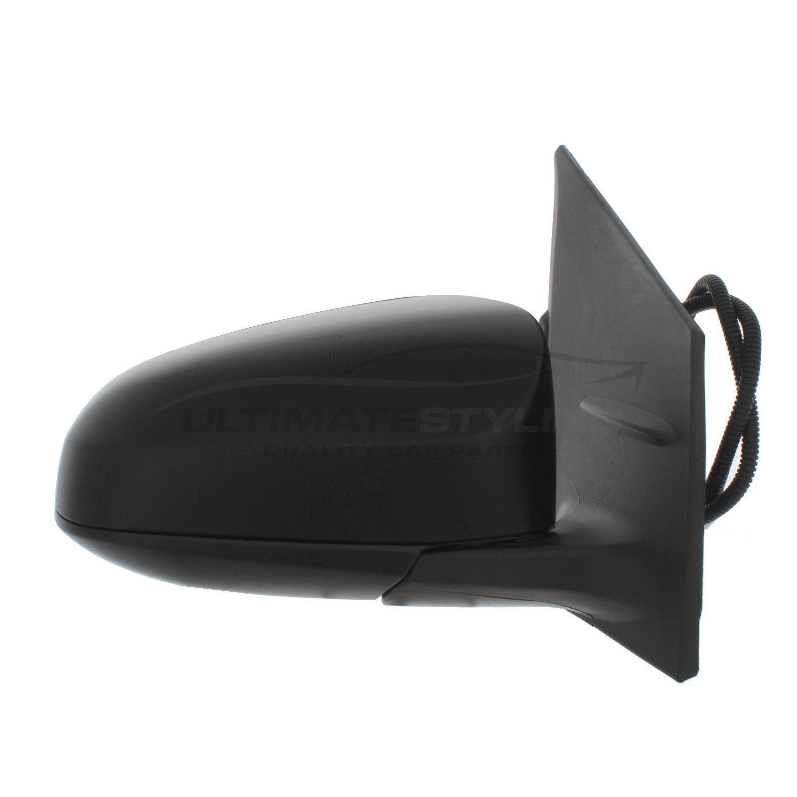 Citroen C1, Peugeot 108, Toyota Aygo Wing Mirror / Door Mirror - Drivers Side (RH) - Electric adjustment - Heated Glass - Paintable - Black