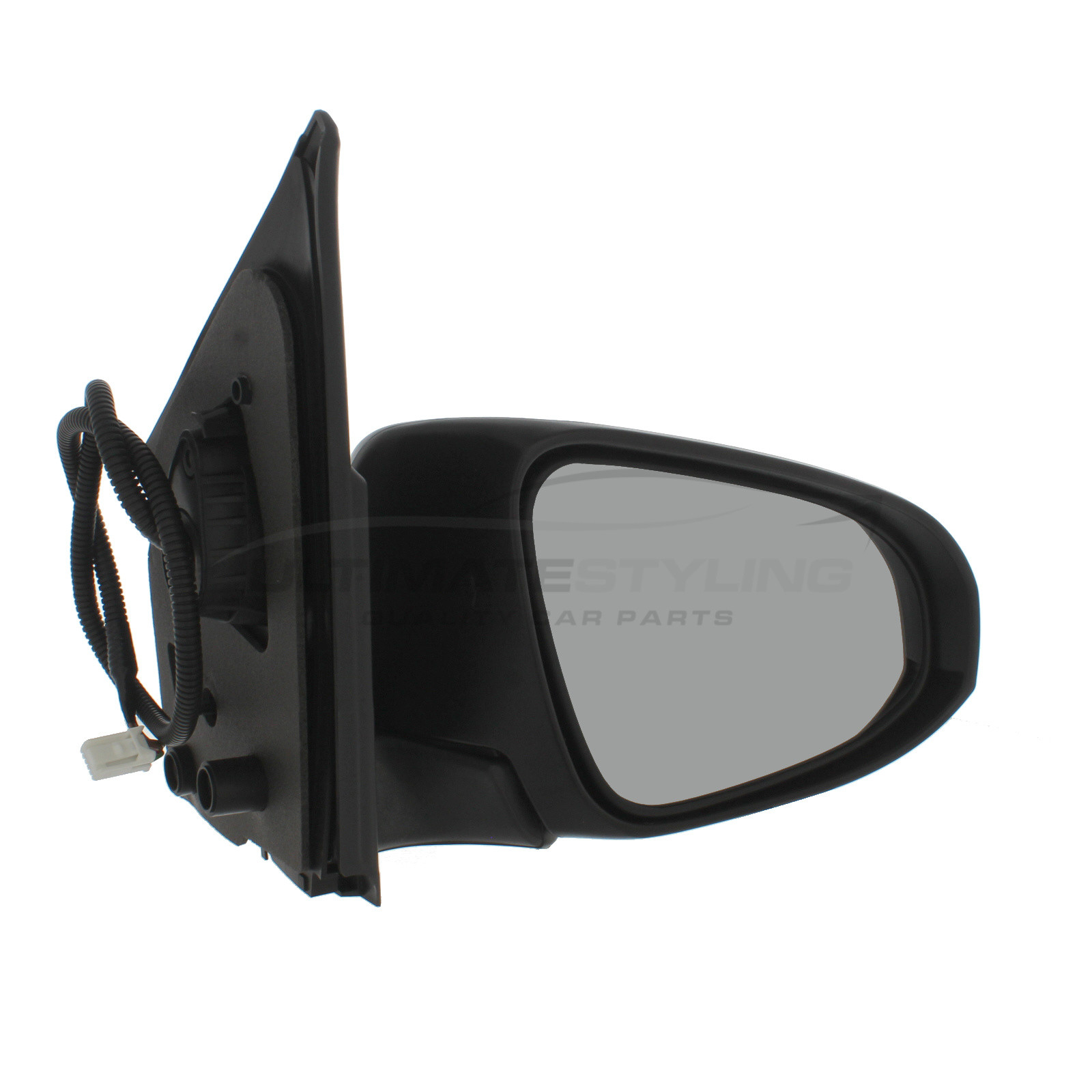 Citroen C1, Peugeot 108, Toyota Aygo Wing Mirror / Door Mirror - Drivers Side (RH) - Electric adjustment - Heated Glass - Paintable - Black