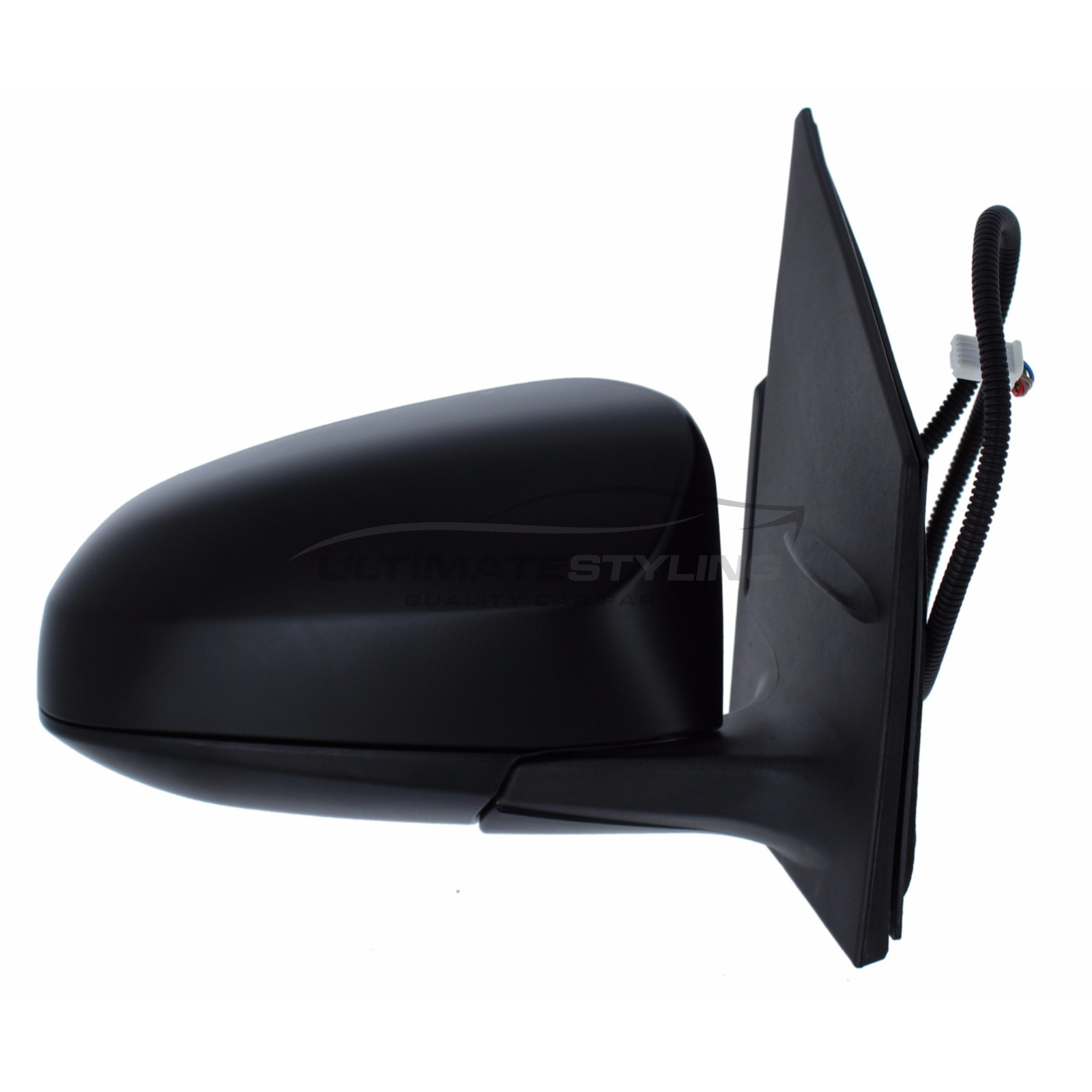 Citroen C1, Peugeot 108, Toyota Aygo Wing Mirror / Door Mirror - Drivers Side (RH) - Electric adjustment - Heated Glass - Paintable - Black