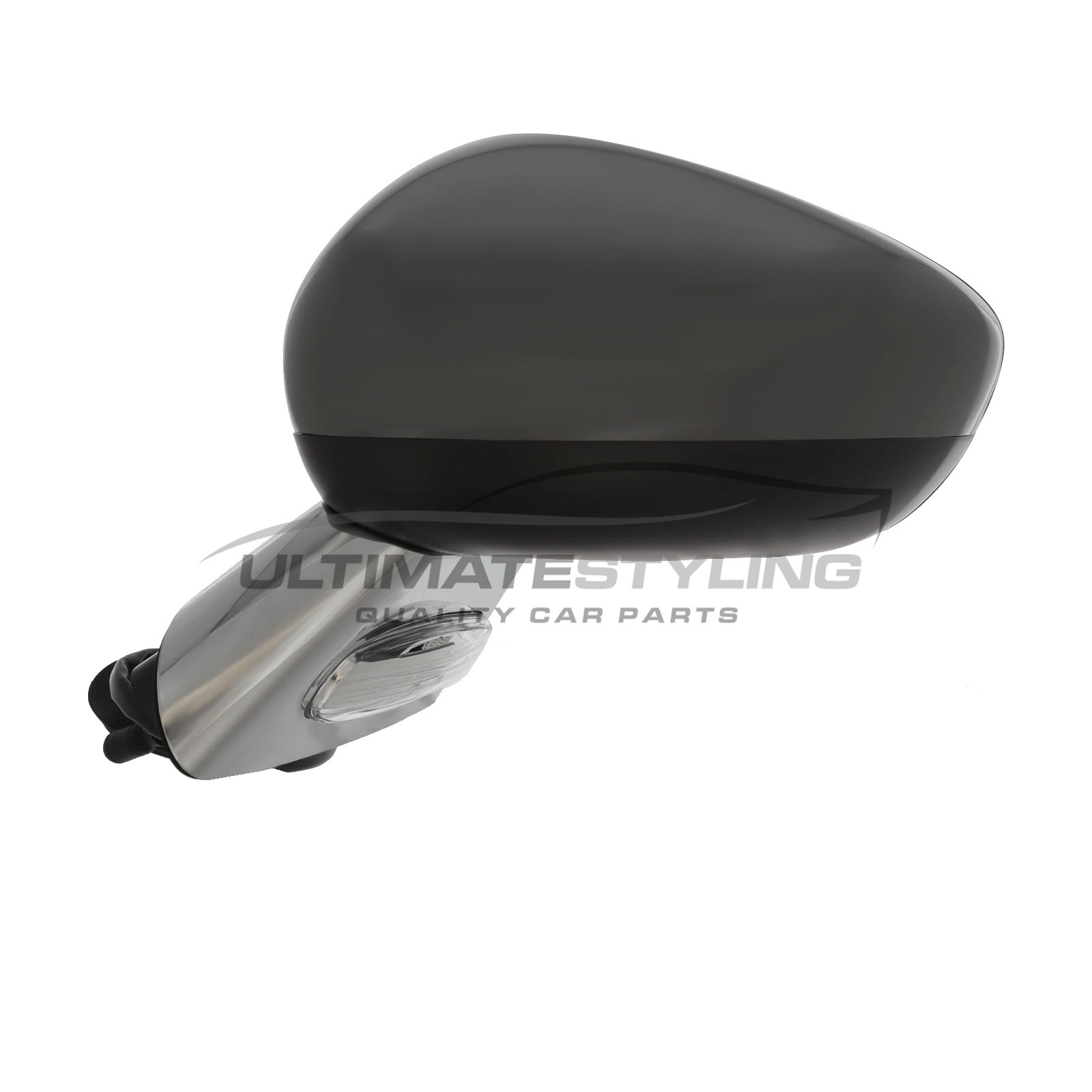 Citroen C3 Wing Mirror / Door Mirror - Passenger Side (LH) - Electric adjustment - Heated Glass - Power Folding - Chrome Arm & Primed Cover