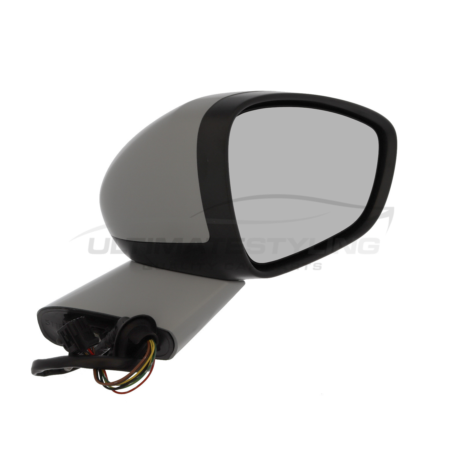 Citroen C4 Grand Picasso / C4 Grand Spacetourer / C4 Picasso / C4 Spacetourer Wing Mirror / Door Mirror - Drivers Side (RH) - Electric adjustment - Heated Glass - Indicator - Temperature Sensor - Black Arm & Primed Cover