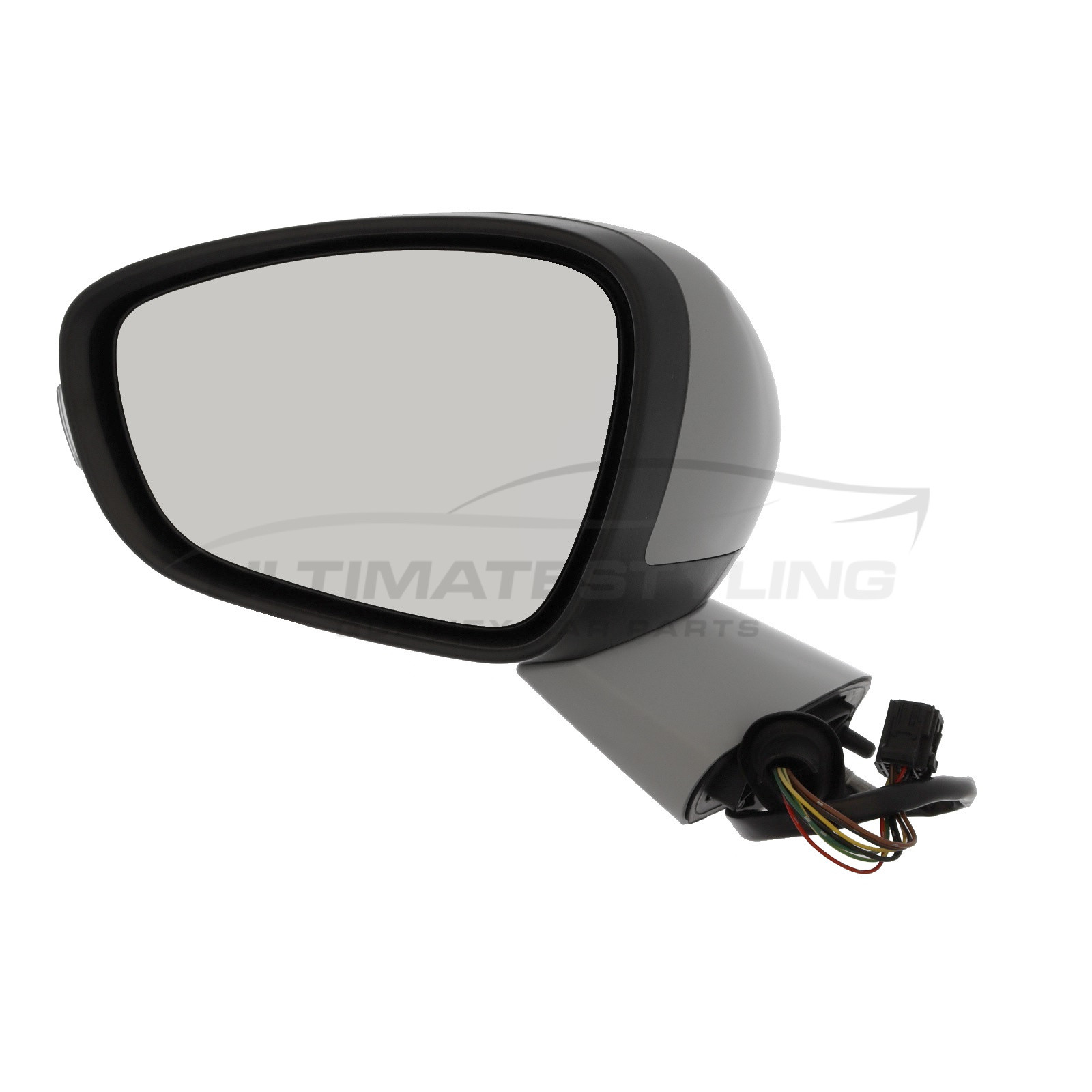 Citroen C4 Grand Picasso / C4 Grand Spacetourer / C4 Picasso / C4 Spacetourer Wing Mirror / Door Mirror - Passenger Side (LH) - Electric adjustment - Heated Glass - Indicator - Black Arm & Primed Cover