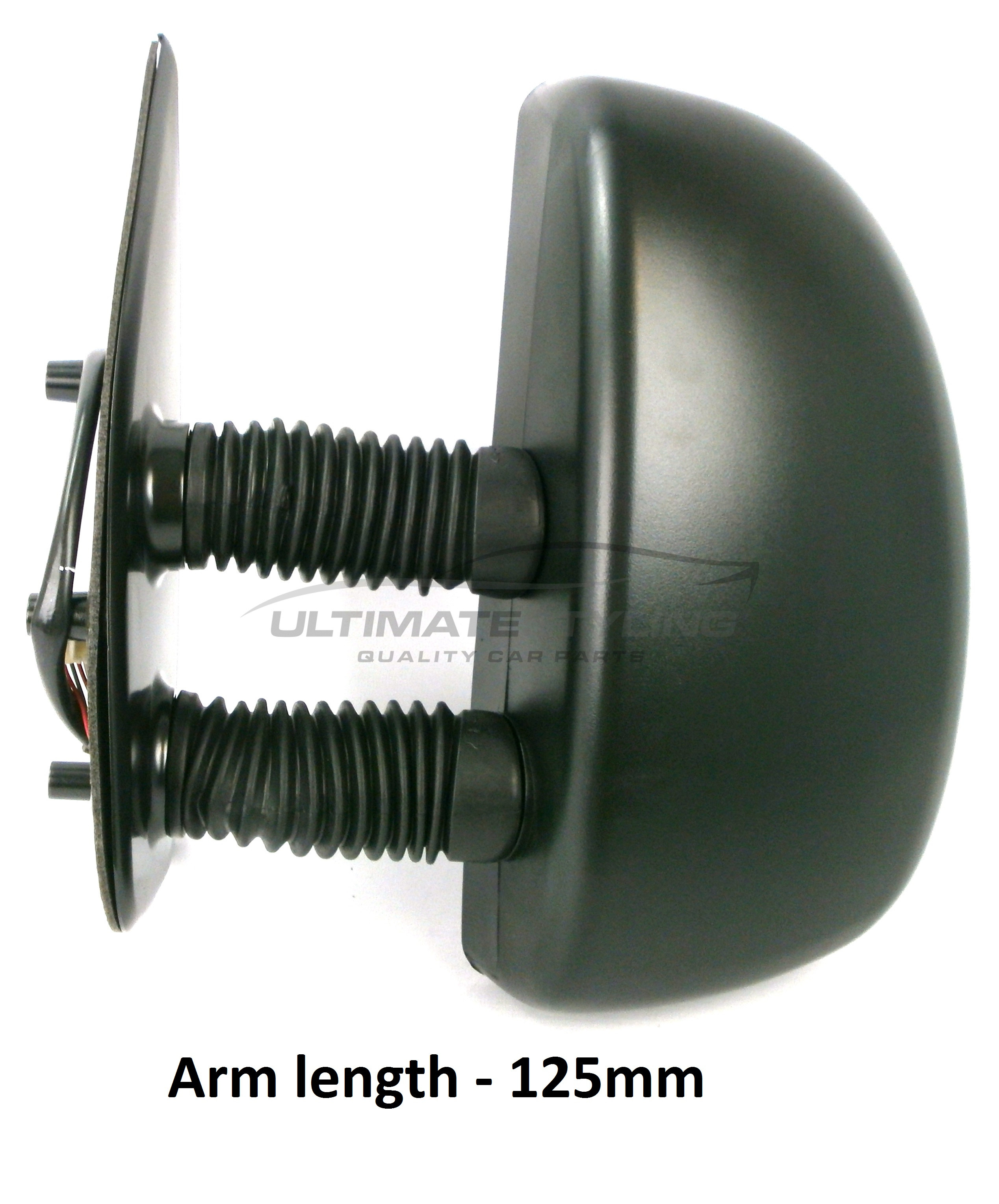 Citroen Relay, Fiat Ducato, Peugeot Boxer 1998-2006 Electric Heated Black Long Arm Door Wing Mirror LH