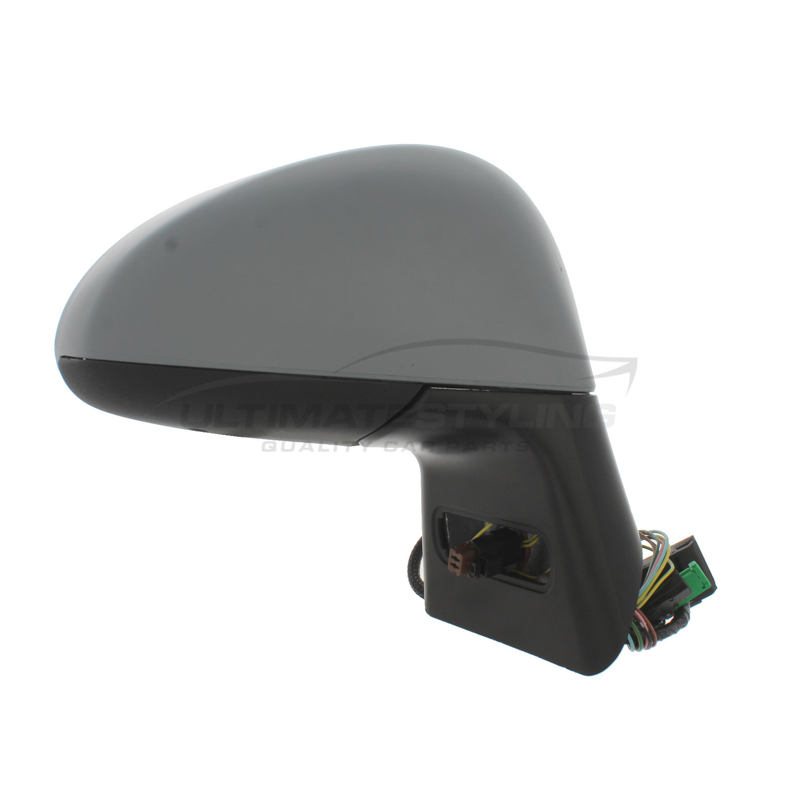 Citroen C4 Wing Mirror / Door Mirror - Drivers Side (RH) - Electric adjustment - Heated Glass - Temperature Sensor - Black Arm & Primed Cover