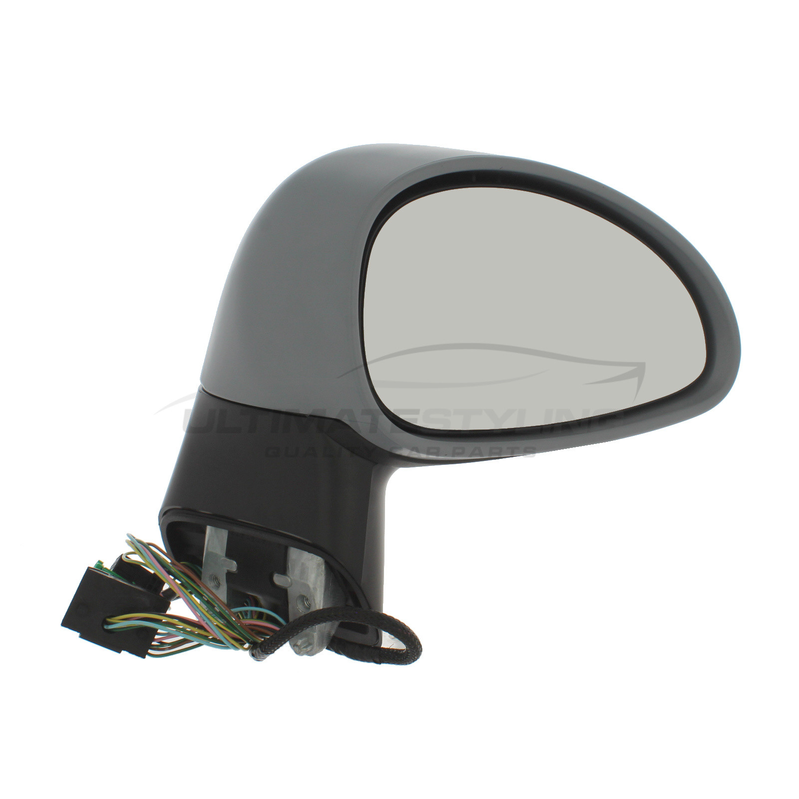 Citroen C4 Wing Mirror / Door Mirror - Drivers Side (RH) - Electric adjustment - Heated Glass - Temperature Sensor - Black Arm & Primed Cover
