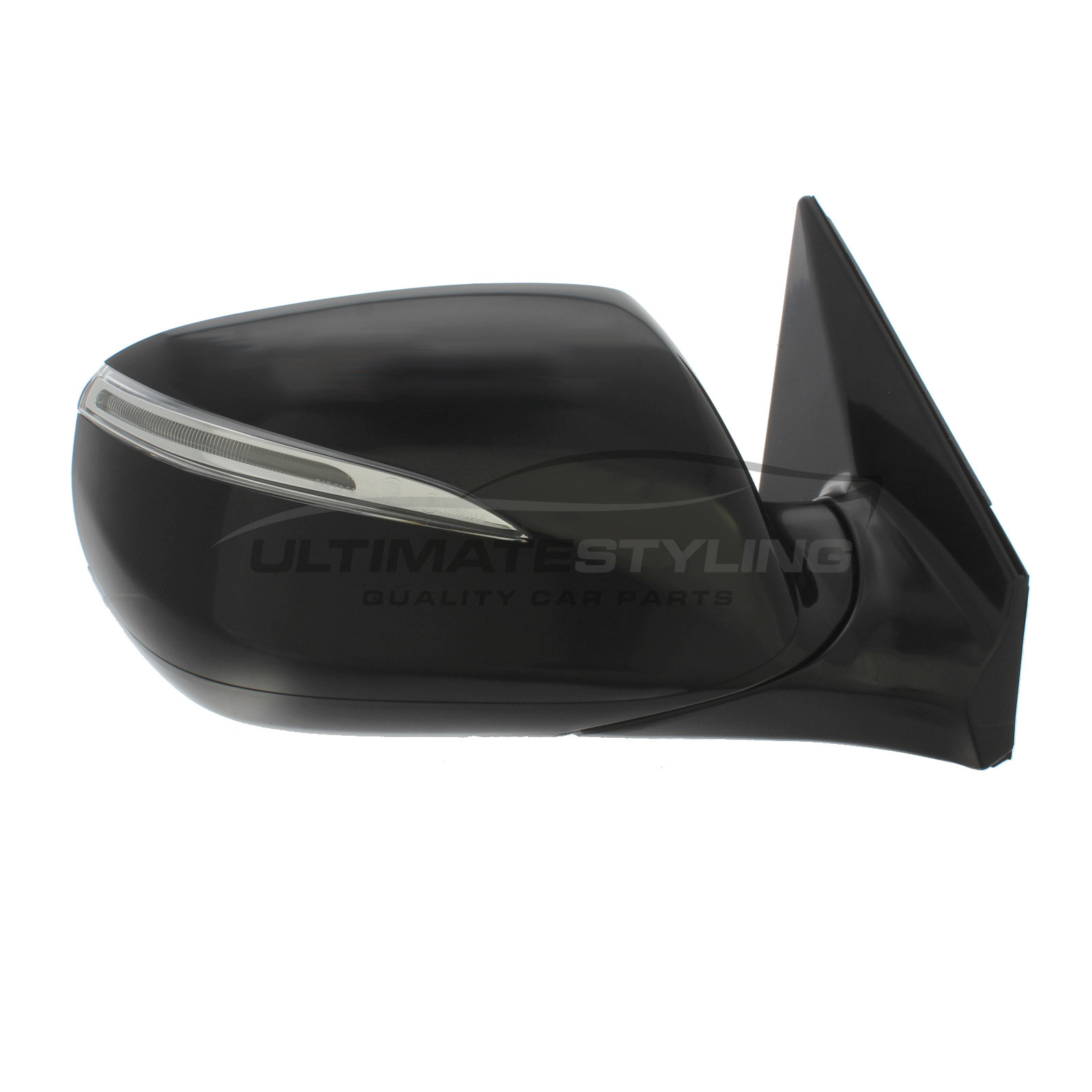 Hyundai Santa Fe Wing Mirror / Door Mirror - Drivers Side (RH) - Electric adjustment - Heated Glass - Indicator - Paintable - Black