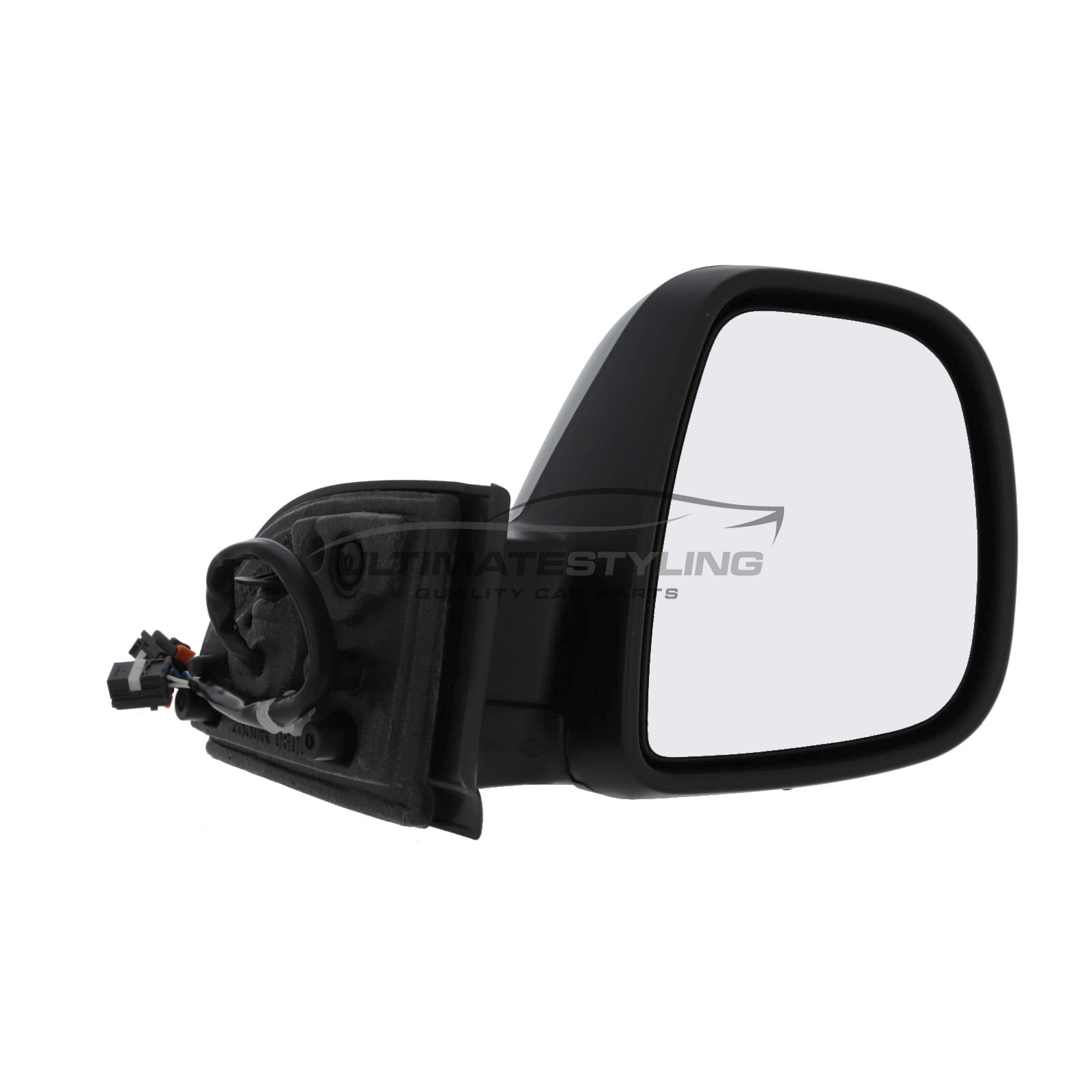 Citroen Berlingo Mk3, Fiat Doblo, Peugeot Partner Mk3 K9 / Rifter K9, Toyota Proace City, Vauxhall Combo K9 Wing Door Mirror - Electric Power Folding - Heated - Convex Glass - Temperature Sensor - Primed Cover - Drivers Side Offside Right Hand