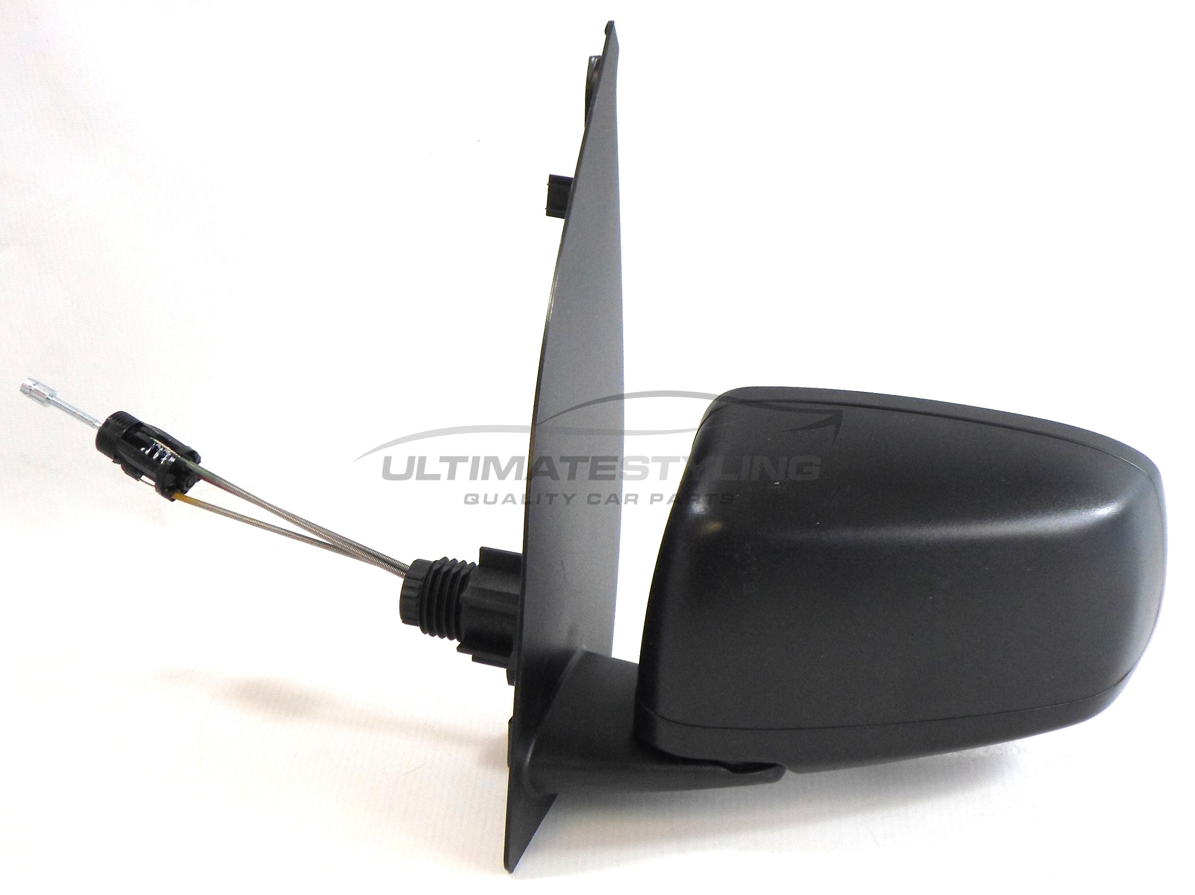 Fiat Panda 2003-2009 Wing Mirror / Door Mirror - Passenger Side (LH) - Cable adjustment - Black