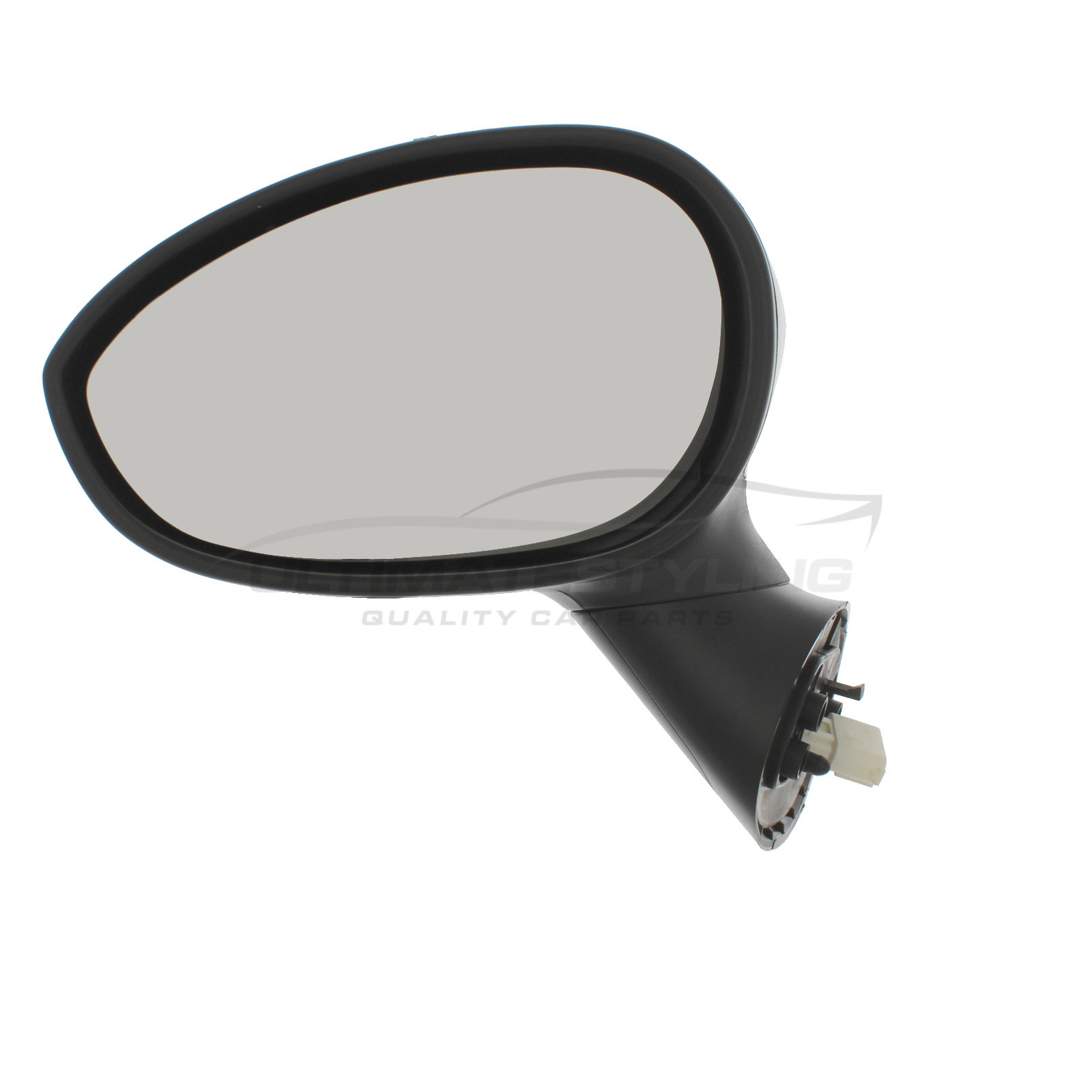 Fiat 500 2008> Wing Mirror / Door Mirror - Passenger Side (LH) - Electric adjustment - Heated Glass - Temperature Sensor - Black