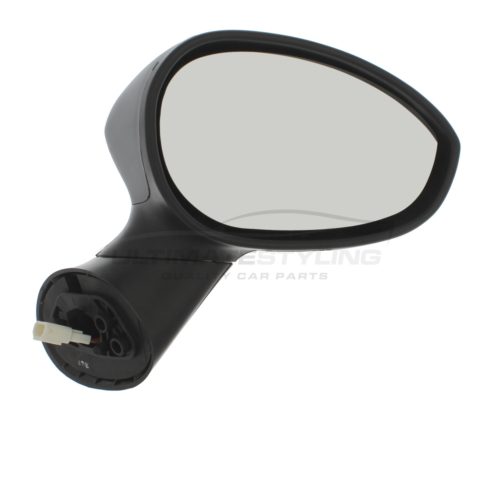 Fiat 500 2008> / Abarth 500 / 595 & 695 2015> Wing Mirror / Door Mirror - Drivers Side (RH) - Electric adjustment - Heated Glass - Primed