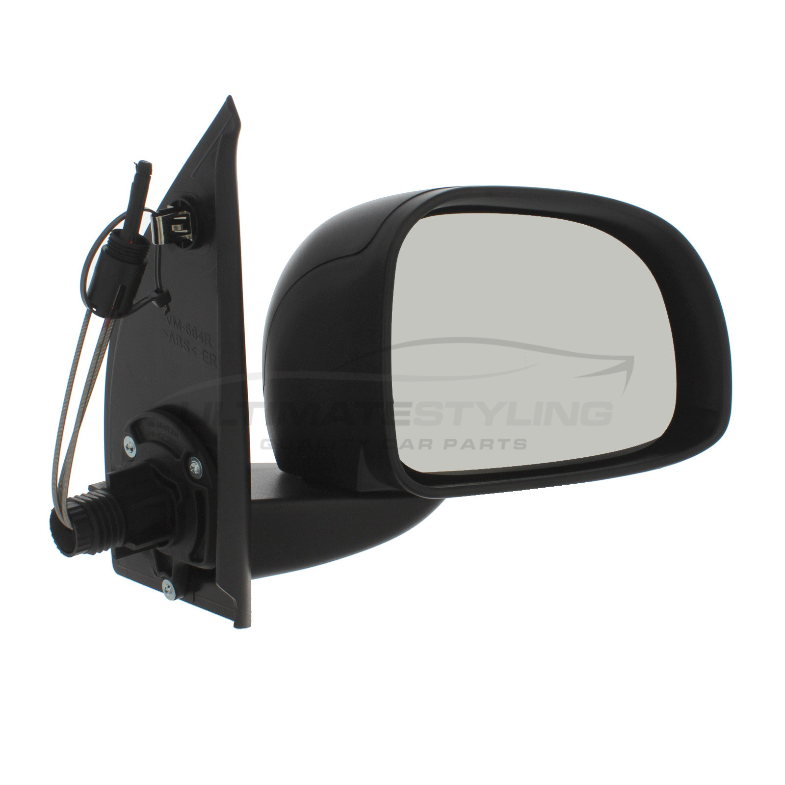 Fiat Panda 2009-2012 Wing Mirror / Door Mirror - Drivers Side (RH) - Cable adjustment - Black
