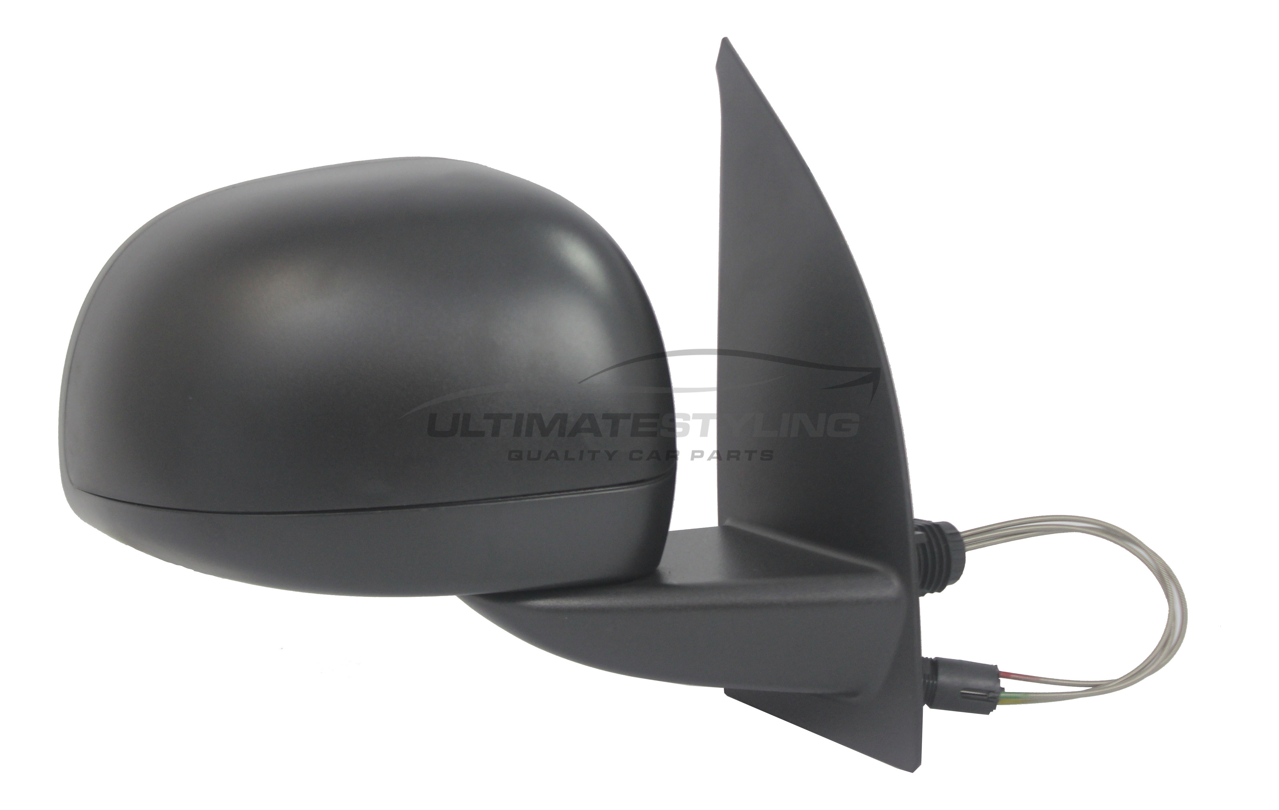 Fiat Panda 2009-2012 Wing Mirror / Door Mirror - Drivers Side (RH) - Cable adjustment - Black