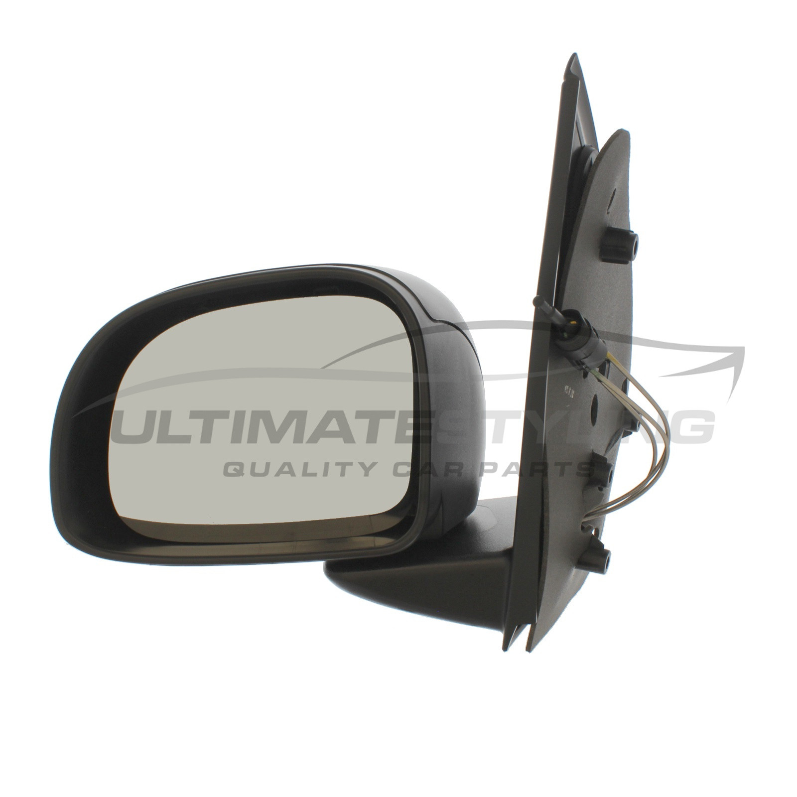 Fiat Panda 2012> Wing Mirror / Door Mirror - Passenger Side (LH) - Cable adjustment - Black