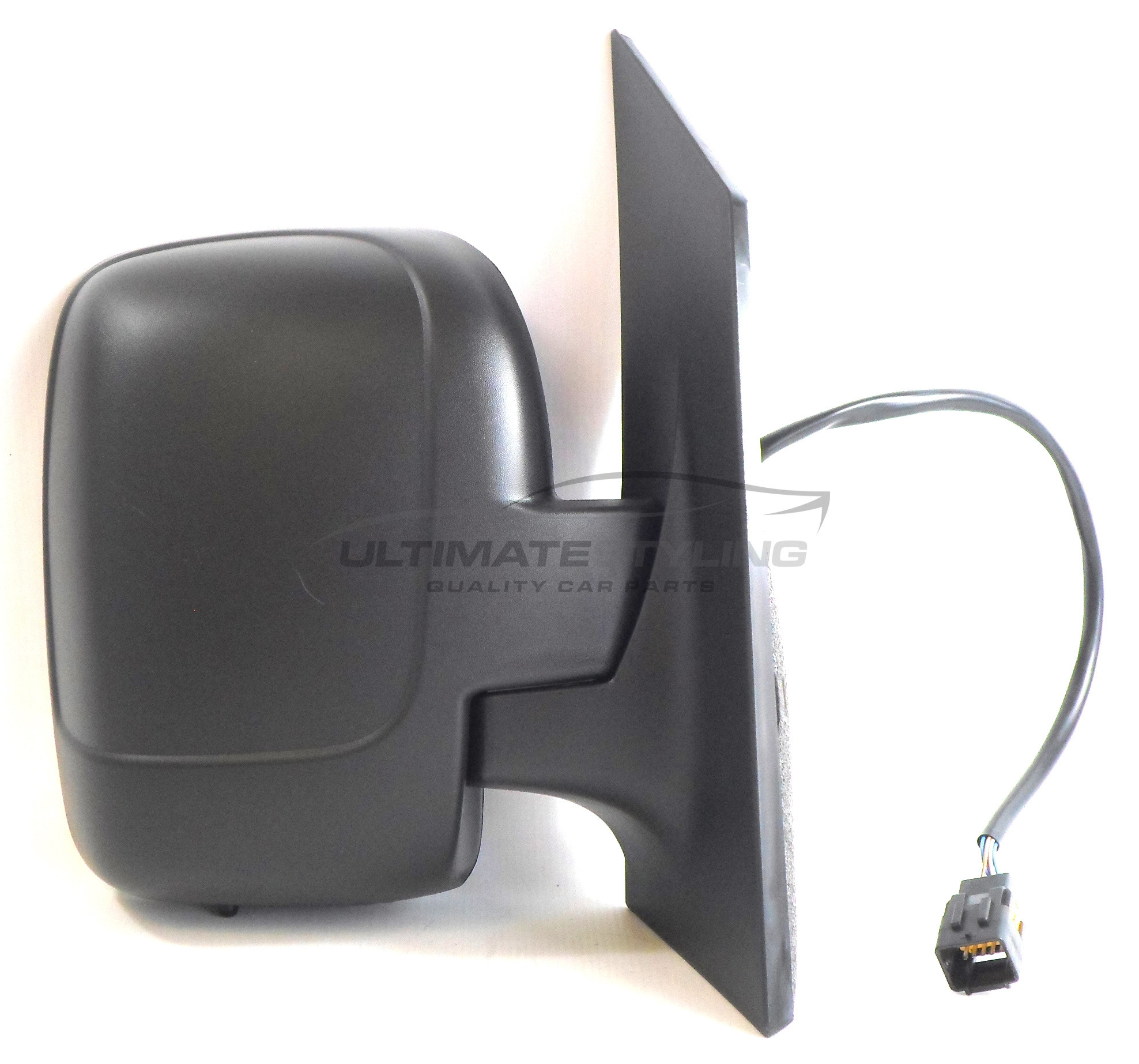 Fiat Scudo 2007-2016 / Citroen Dispatch 2007-2016 / Peugeot Expert 2007-2016 Wing Mirror / Door Mirror - Drivers Side (RH) - Electric adjustment - Heated Glass - Temperature Sensor - Black