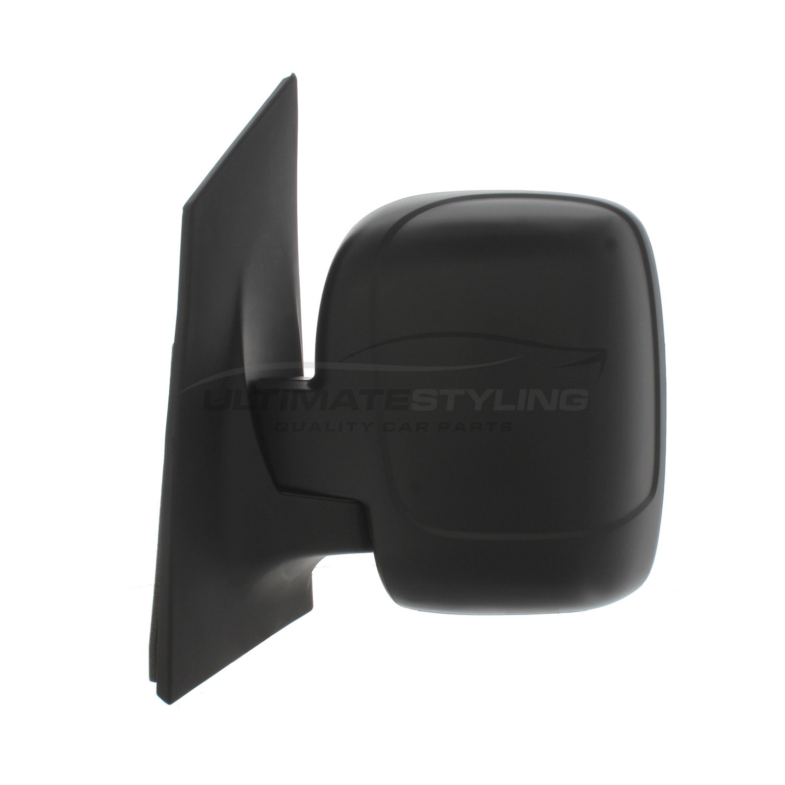 Fiat Scudo 2007-2016 / Citroen Dispatch 2007-2016 / Peugeot Expert 2007-2016 / Toyota Proace 2013-2016 Wing Mirror / Door Mirror - Passenger Side (LH) - Cable adjustment - Black