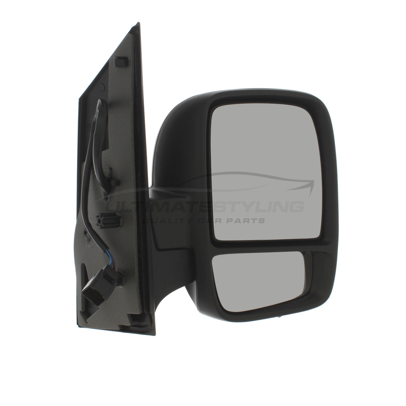 Fiat Scudo 2007-2016 / Citroen Dispatch 2007-2016 / Peugeot Expert 2007-2016 / Toyota Proace 2013-2016 Wing Mirror / Door Mirror - Drivers Side (RH) - Electric adjustment - Heated Glass - Temperature Sensor - Black