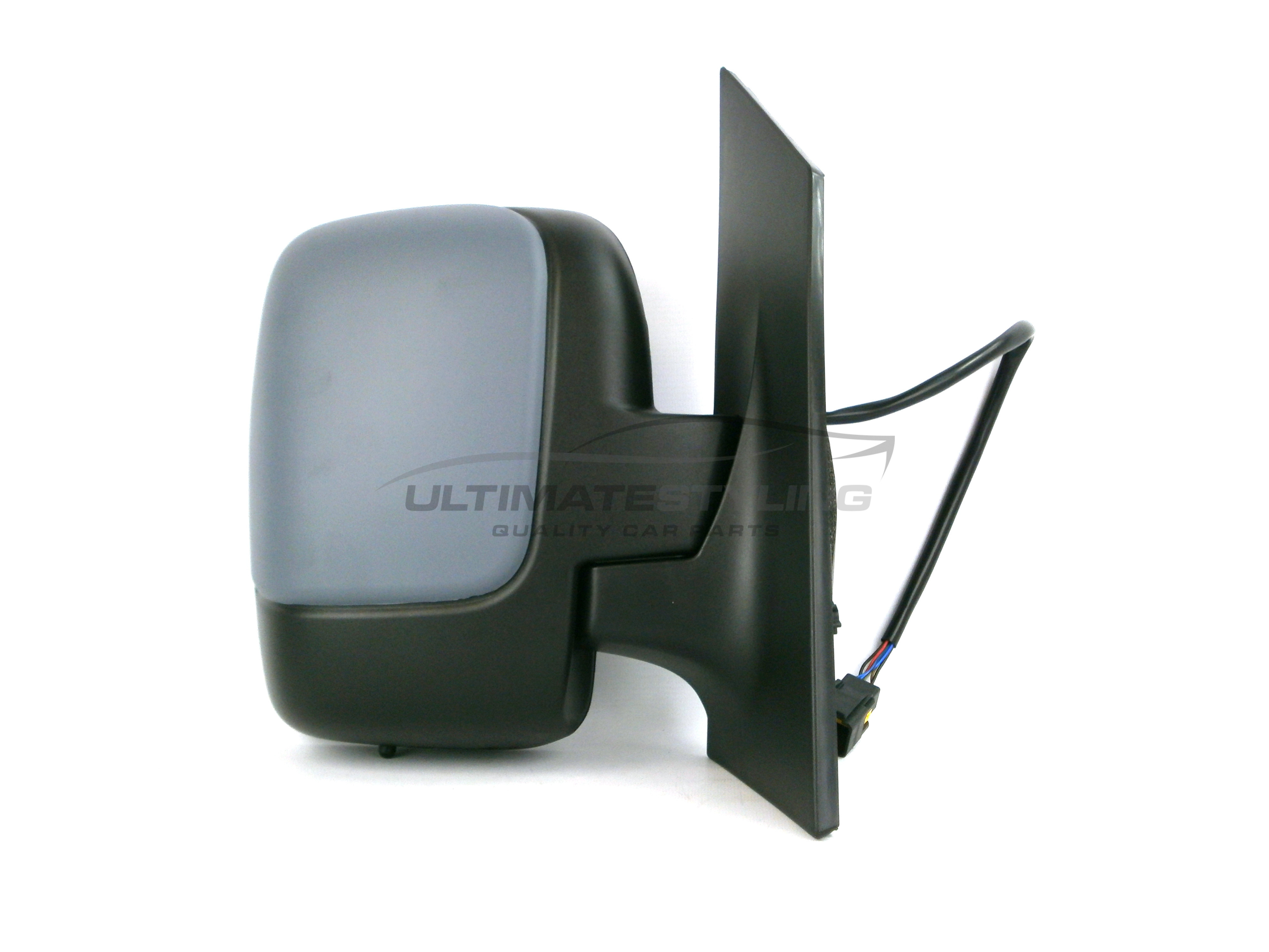 Fiat Scudo 2007-2016 / Citroen Dispatch 2007-2016 / Peugeot Expert 2007-2016 / Toyota Proace 2013-2016 Wing Mirror / Door Mirror - Drivers Side (RH) - Electric adjustment - Heated Glass - Temperature Sensor - Primed