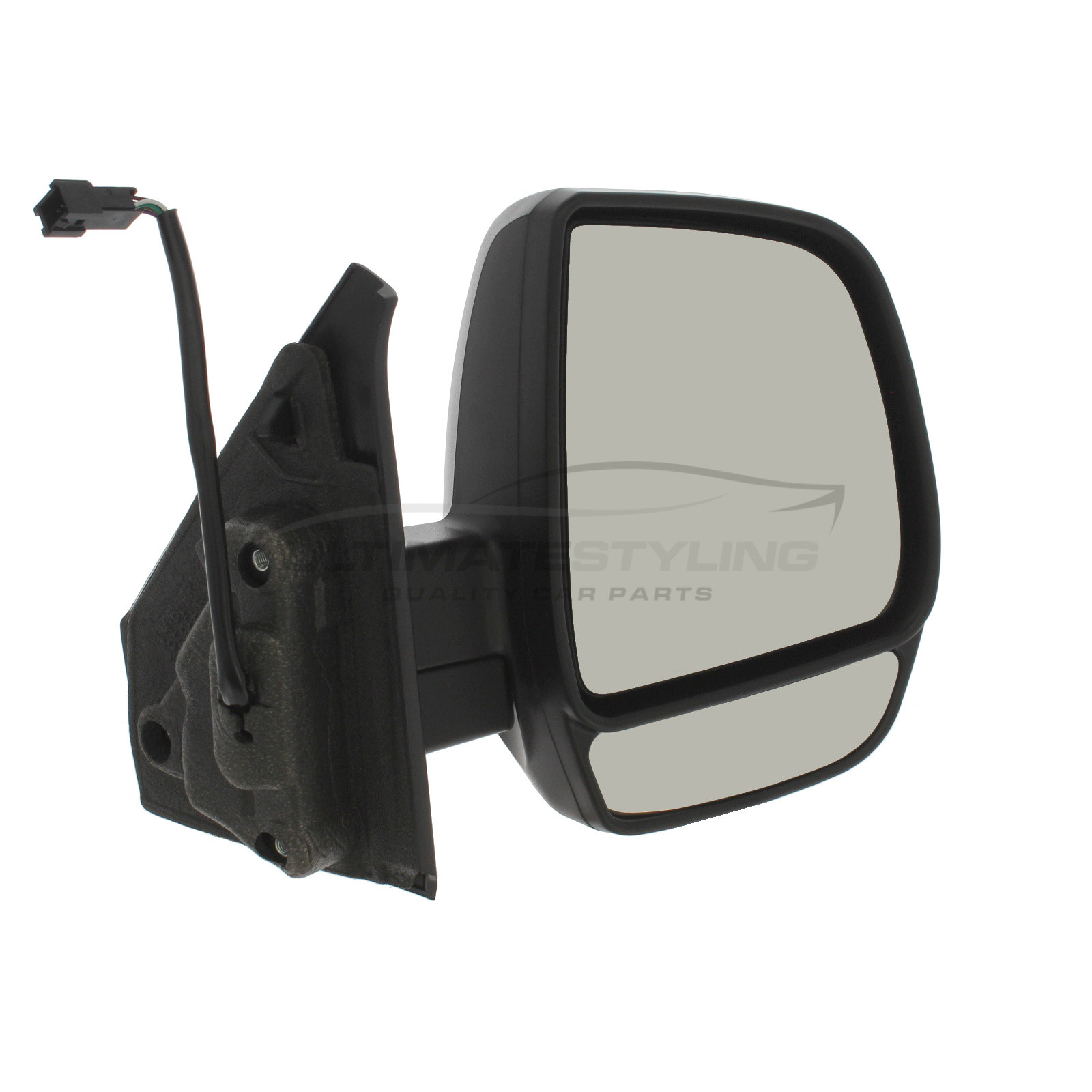 Fiat Doblo 2010> / Vauxhall Combo 2012> Wing Mirror / Door Mirror - Drivers Side (RH) - Electric adjustment - Heated Glass - Indicator - Black