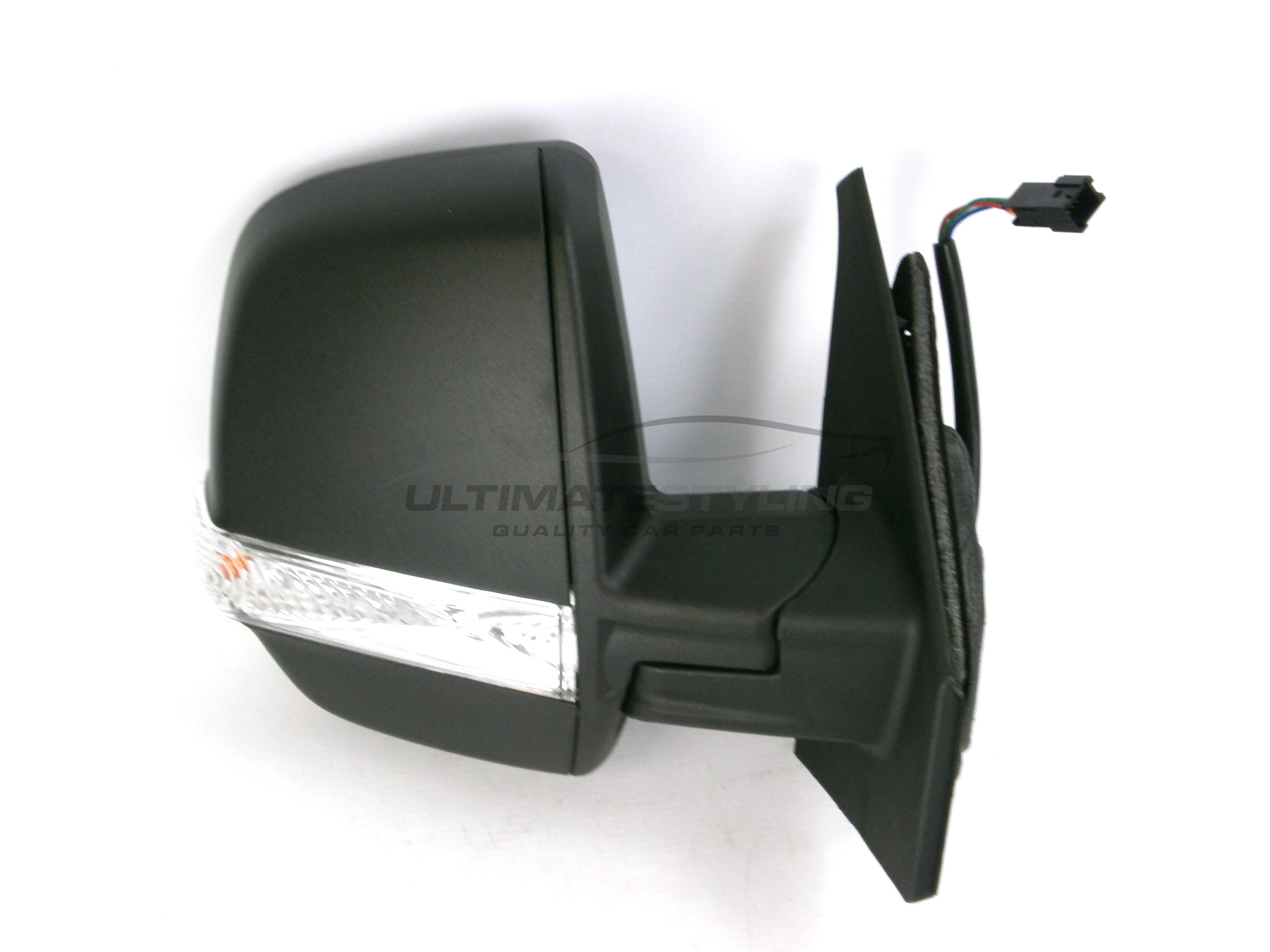 Fiat Doblo 2010> / Vauxhall Combo 2012> Wing Mirror / Door Mirror - Drivers Side (RH) - Electric adjustment - Heated Glass - Indicator - Black