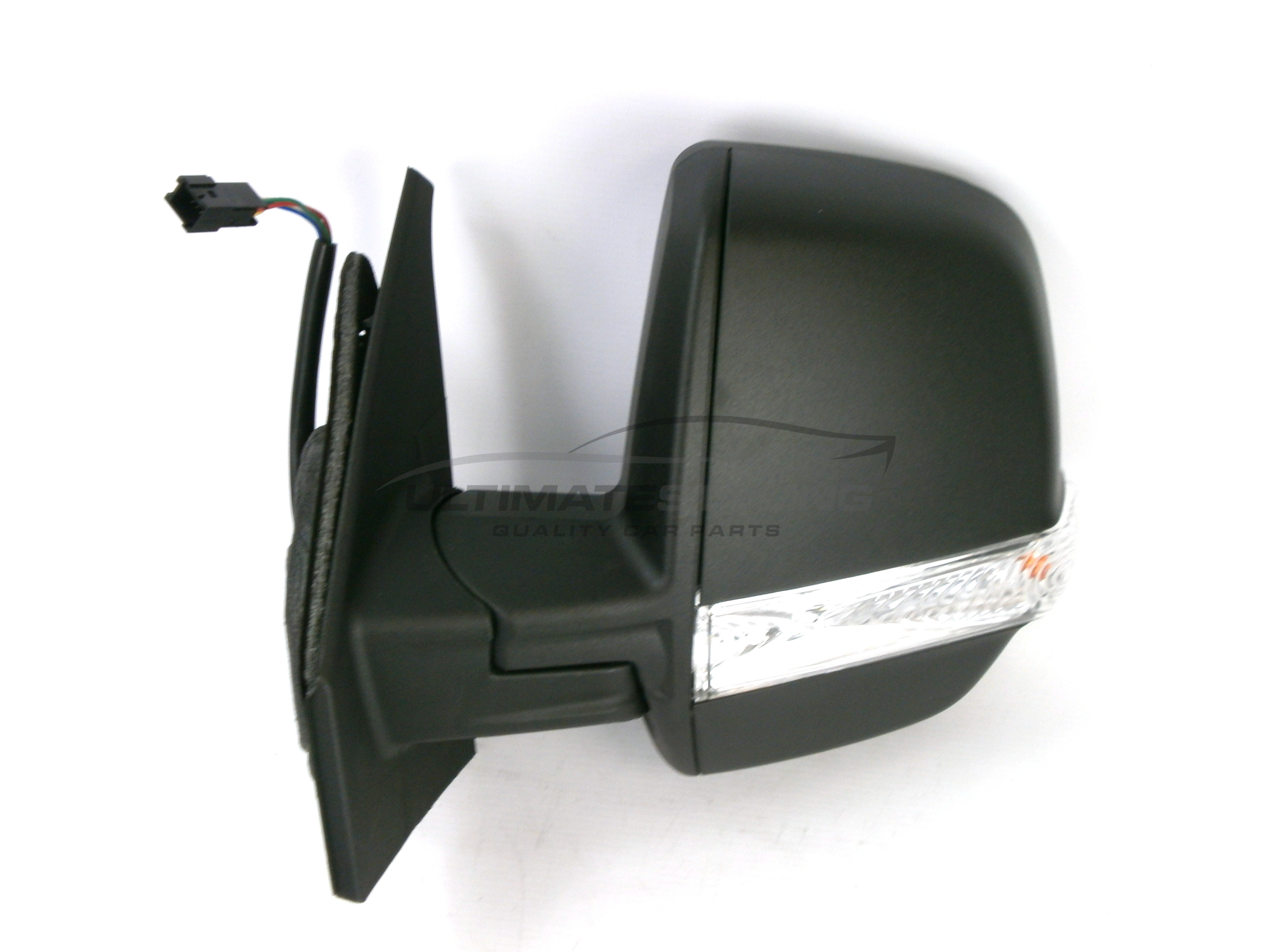 Fiat Doblo 2010> / Vauxhall Combo 2012> Wing Mirror / Door Mirror - Passenger Side (LH) - Electric adjustment - Heated Glass - Indicator - Black