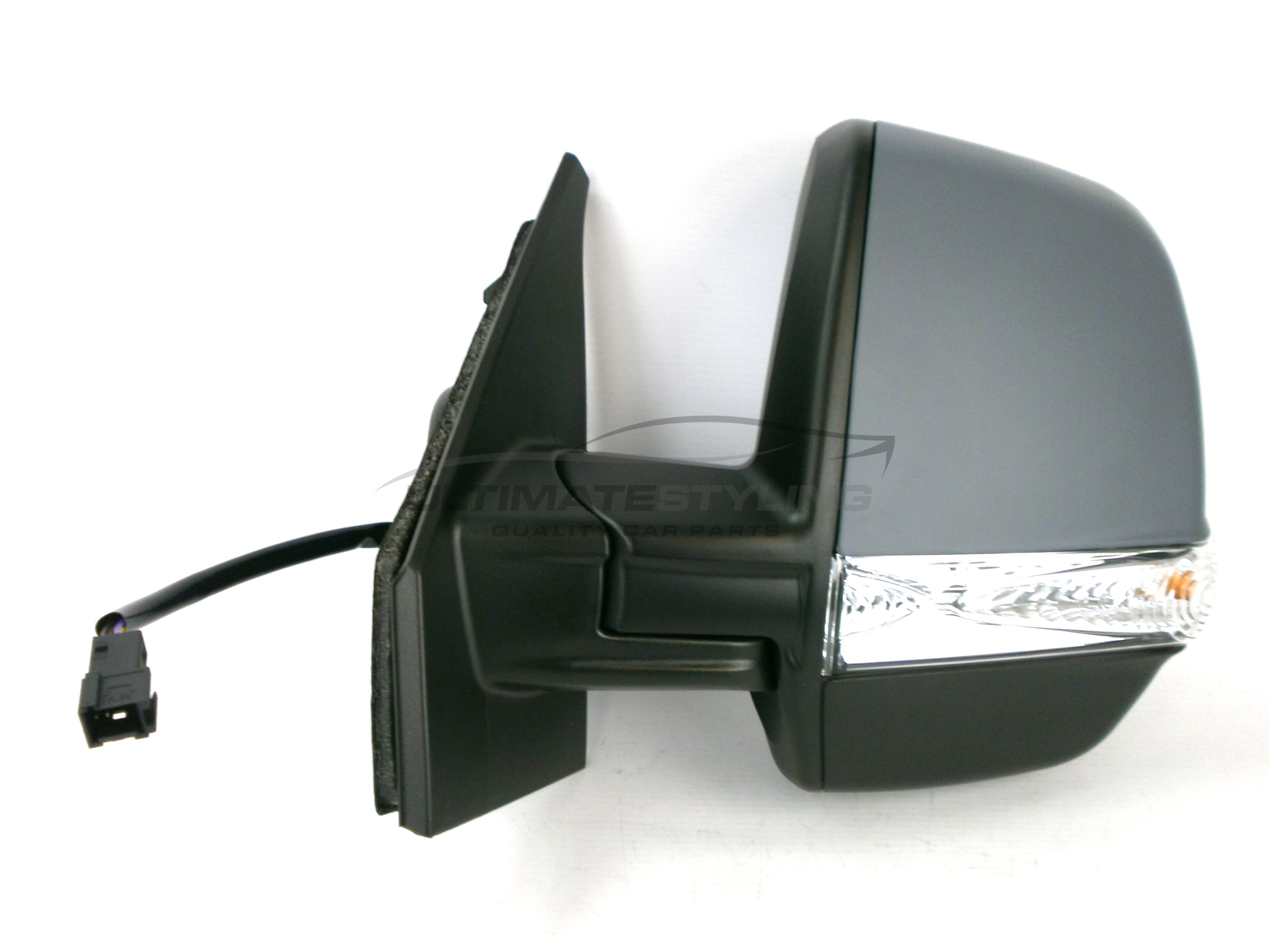 Fiat Doblo 2010> / Vauxhall Combo 2012> Wing Mirror / Door Mirror - Passenger Side (LH) - Electric adjustment - Heated Glass - Indicator - Primed