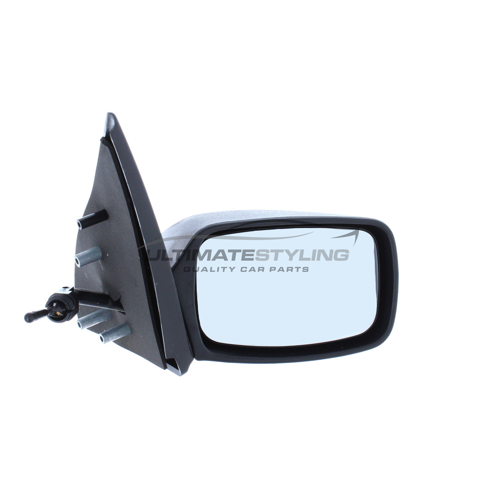 Ford Fiesta Wing Mirror / Door Mirror - Drivers Side (RH) - Cable adjustment - Non-Heated Glass - Black