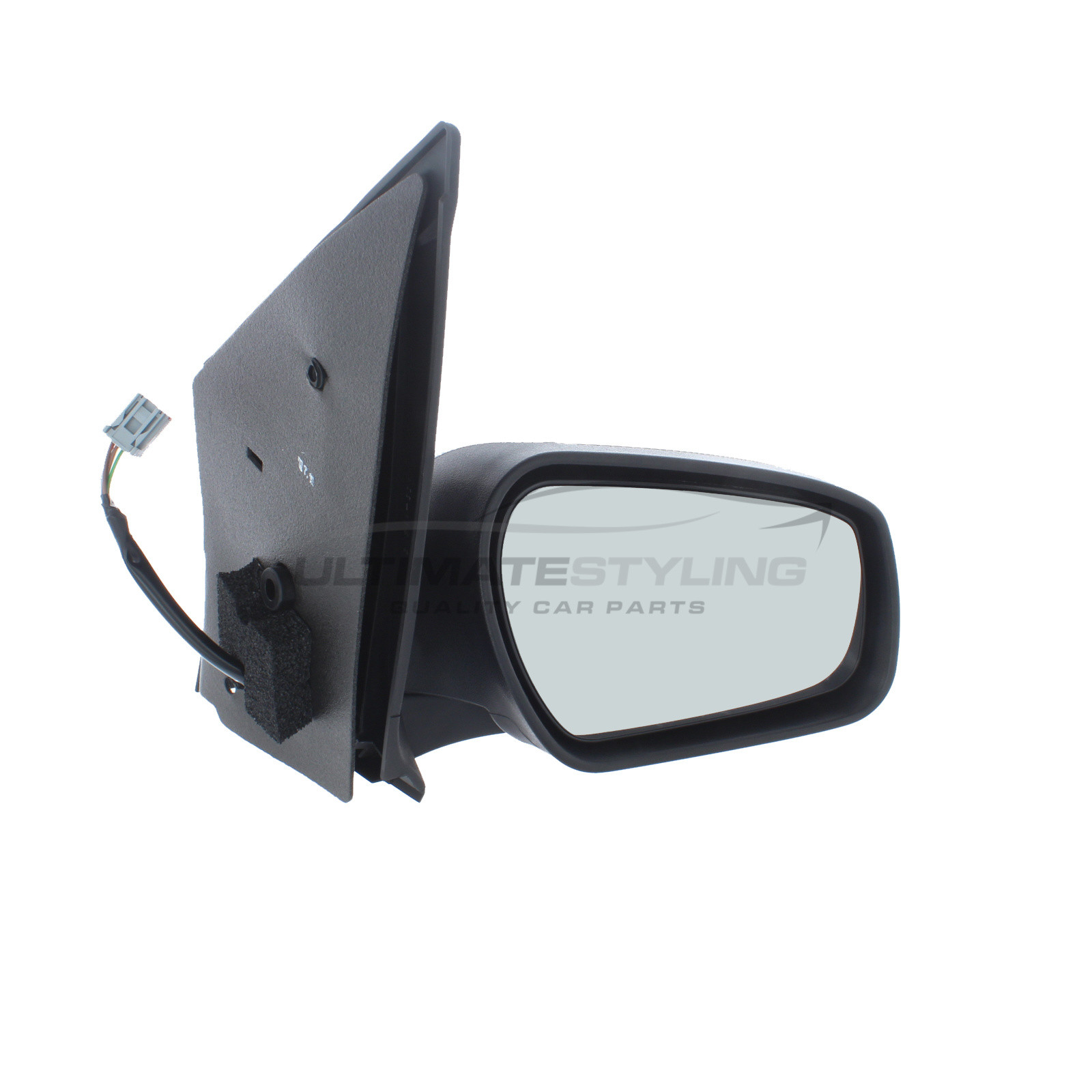 Ford Fiesta Wing Mirror / Door Mirror - Drivers Side (RH) - Electric adjustment - Heated Glass - Paintable - Black