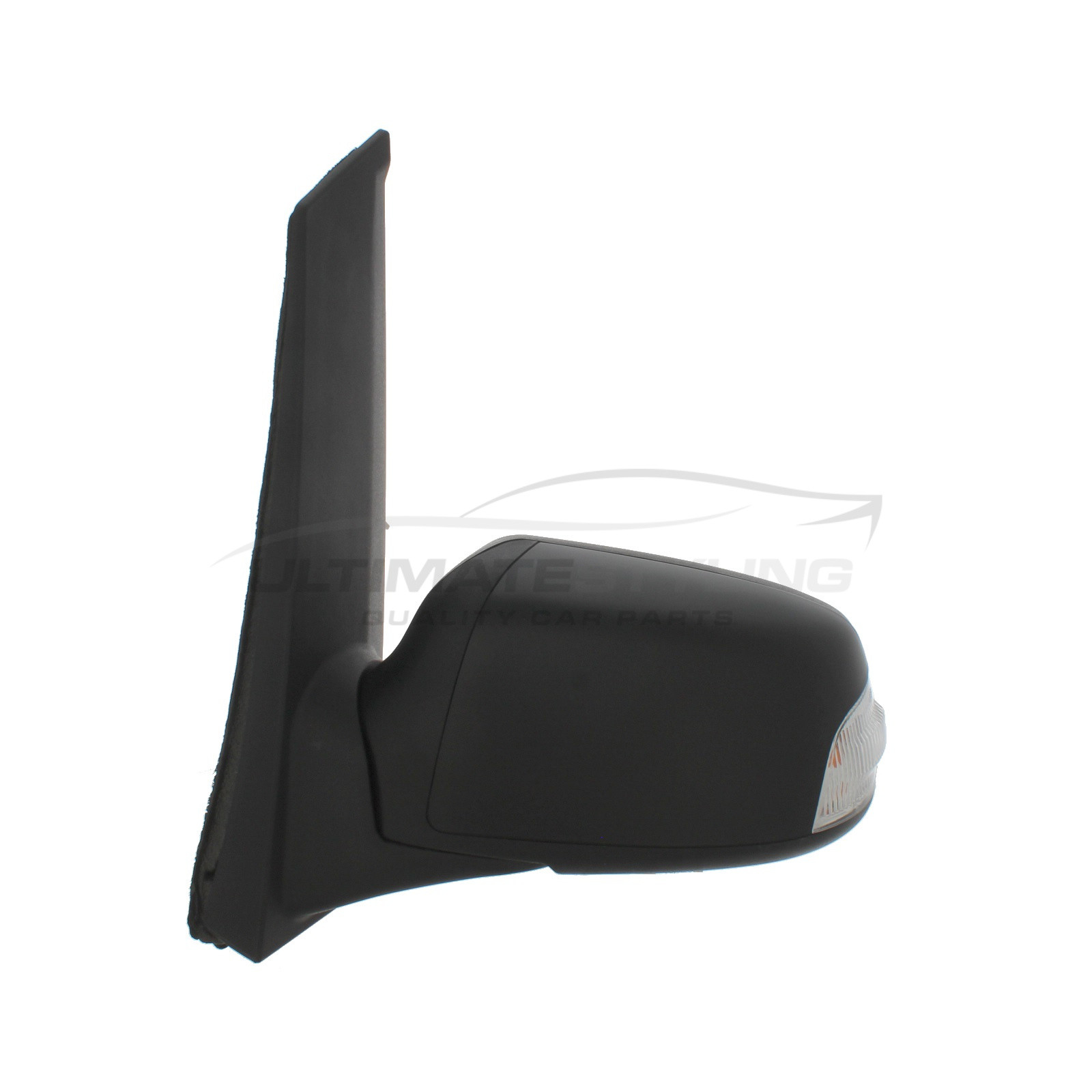Ford Focus C-Max 2003-2007 Wing Door Mirror - Electric Power Folding - Heated - Convex Glass - Puddle Lamp - Clear Indicator - Passengers Side Nearside Left Hand