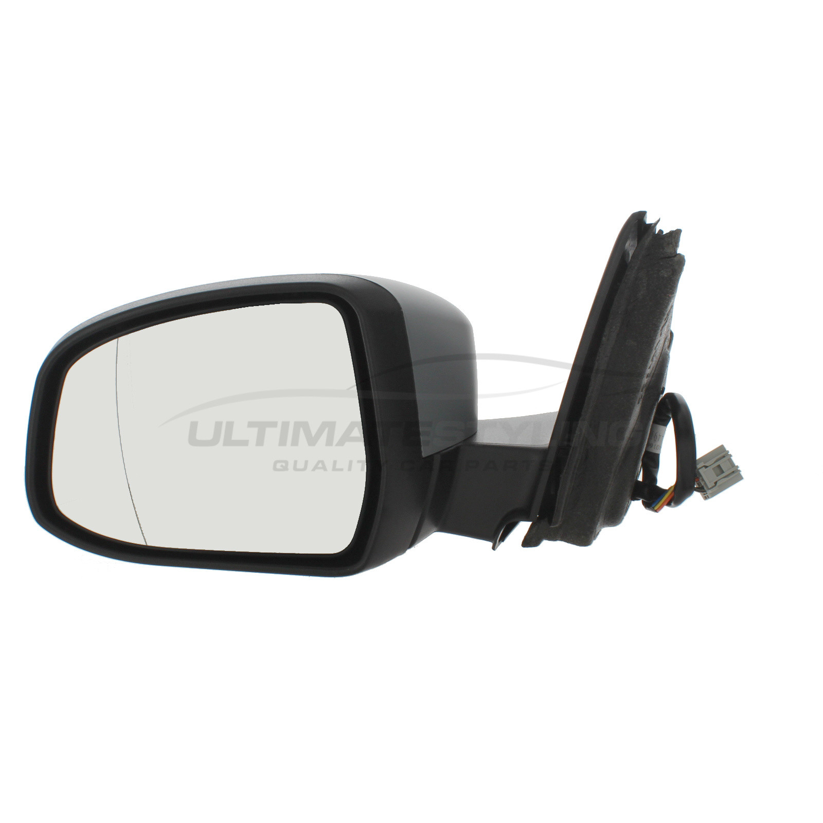 Ford Mondeo Wing Mirror / Door Mirror - Passenger Side (LH) - Electric adjustment - Heated Glass - Paintable - Black