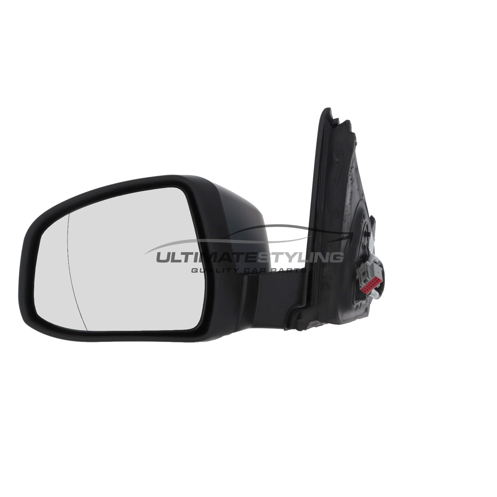 Ford Mondeo Mk4 2007-2011 Wing Door Mirror - Electric Power Folding - Heated - Aspherical Glass - Puddle Lamp - Primed Cover - Passengers Side Nearside Left Hand