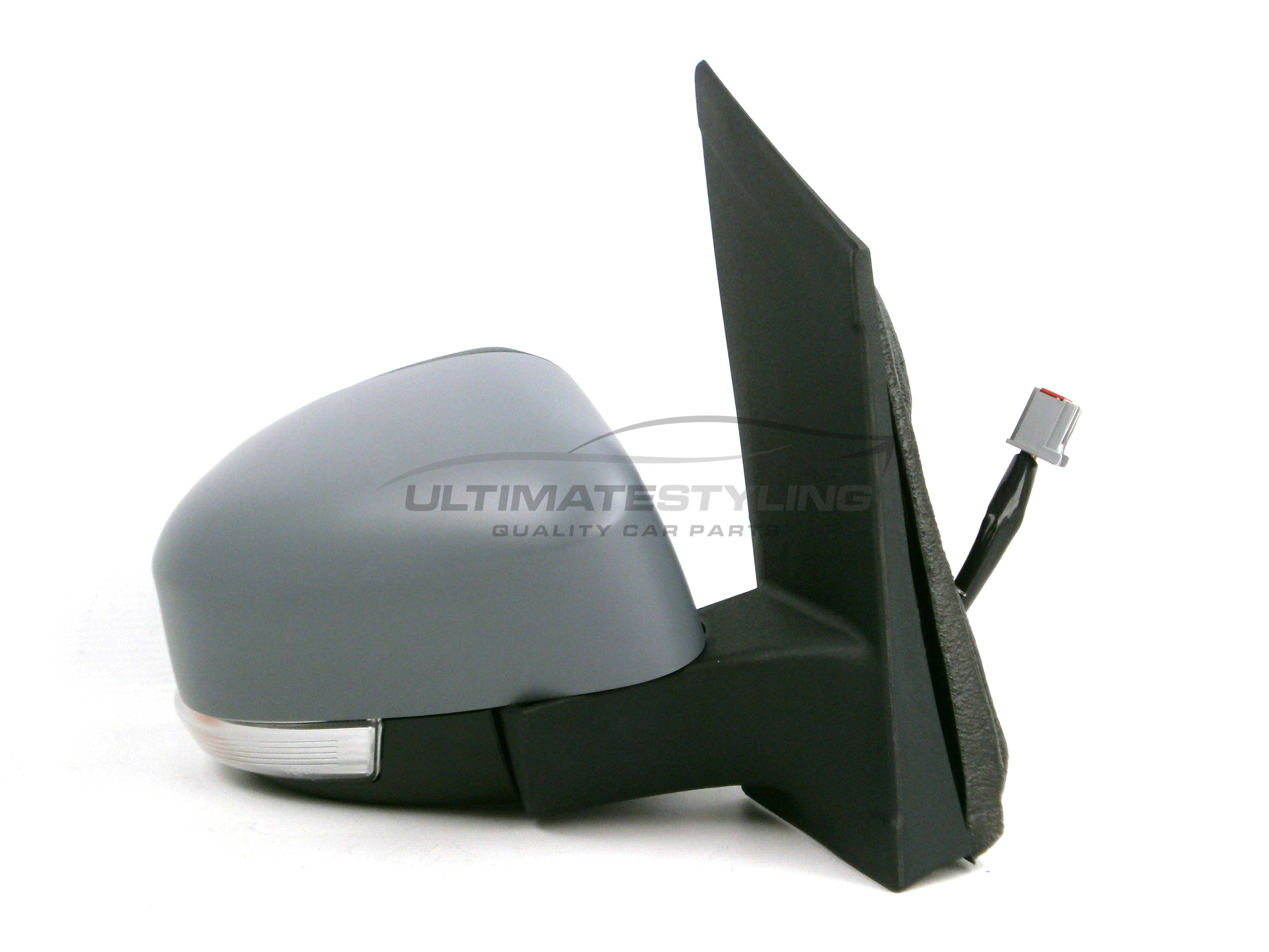 Ford Focus MK2 2008-2012 With Indicator Electric Heated Power Fold Puddle Lamp Primed Door Wing Mirror RH