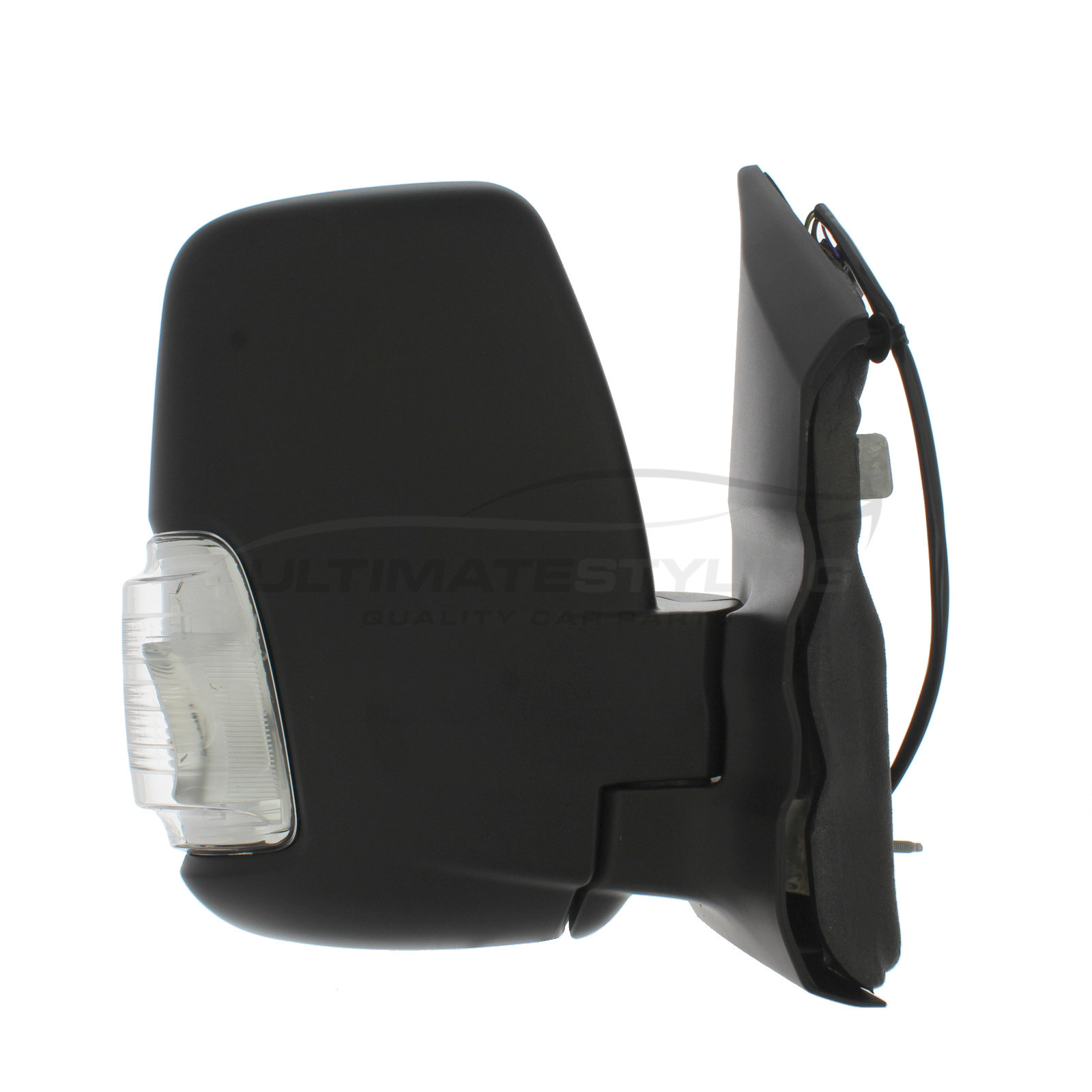 Ford Transit Wing Mirror / Door Mirror - Drivers Side (RH) - Electric adjustment - Heated Glass - Indicator - Black - Textured