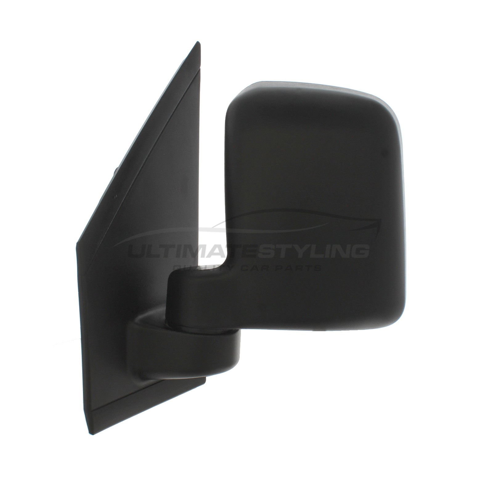 Ford Tourneo Connect / Transit Connect Wing Mirror / Door Mirror - Passenger Side (LH) - Cable adjustment - Non-Heated Glass - Black