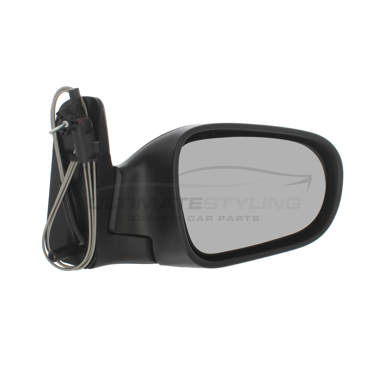 Ford Galaxy, LTI TX1 / TX2 / TX4, MCW Metrocab, Seat Alhambra, Volkswagen Sharan Wing Mirror / Door Mirror - Drivers Side (RH) - Cable adjustment - Non-Heated Glass - Black