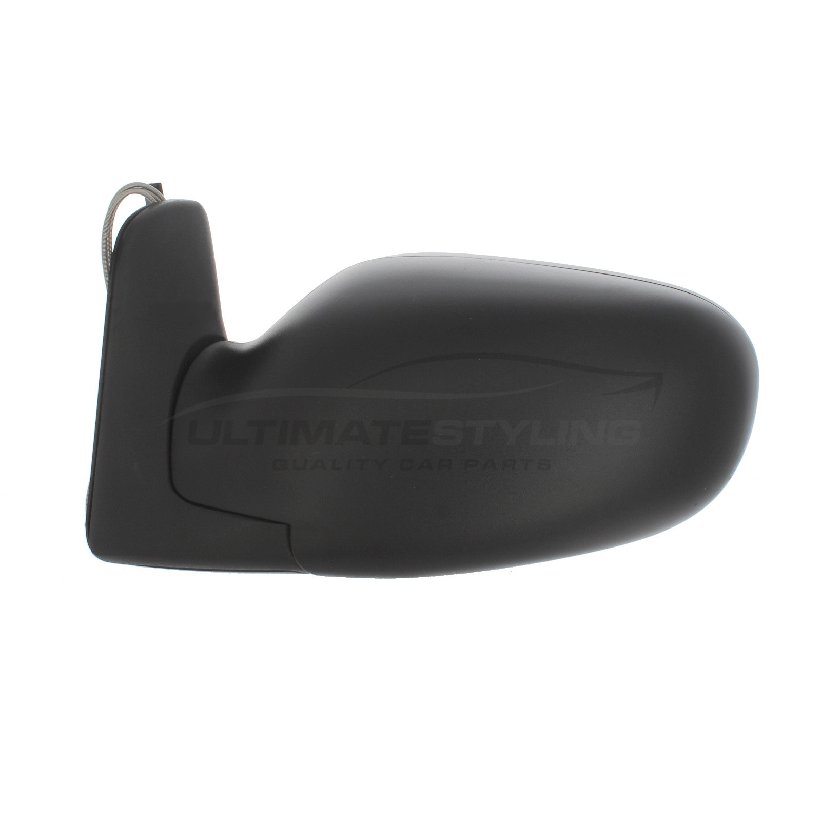 Ford Galaxy, LTI TX1 / TX2 / TX4, MCW Metrocab, Seat Alhambra, Volkswagen Sharan Wing Mirror / Door Mirror - Passenger Side (LH) - Cable adjustment - Non-Heated Glass - Black