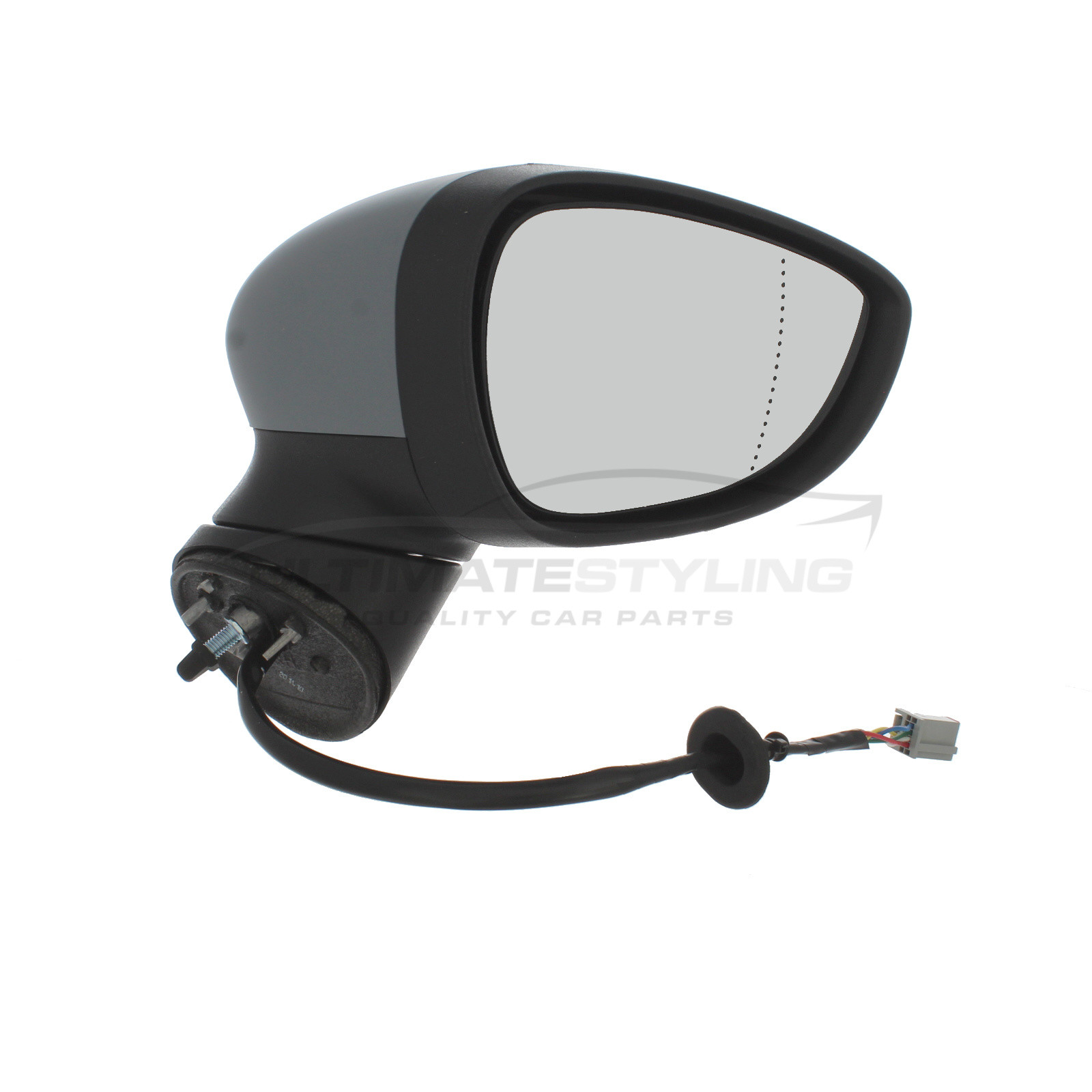 Ford Fiesta Mk7 2008-2013 Replacement Door Wing Mirror - Electric Adjustment - Heated Glass - Indicator - Primed - Drivers Side RH