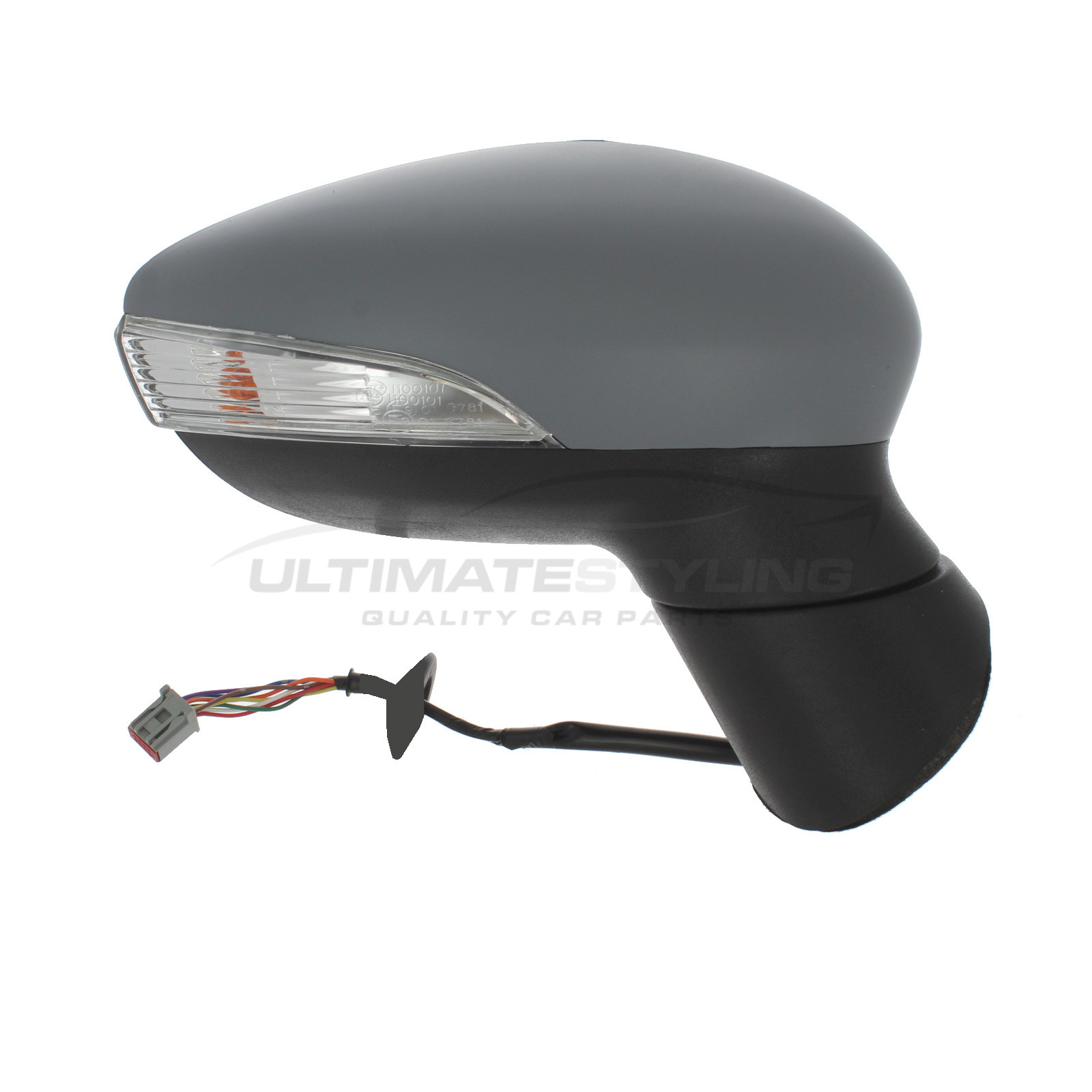 Ford Fiesta Wing Mirror / Door Mirror - Drivers Side (RH) - Electric adjustment - Heated Glass - Power Folding - Indicator - Primed