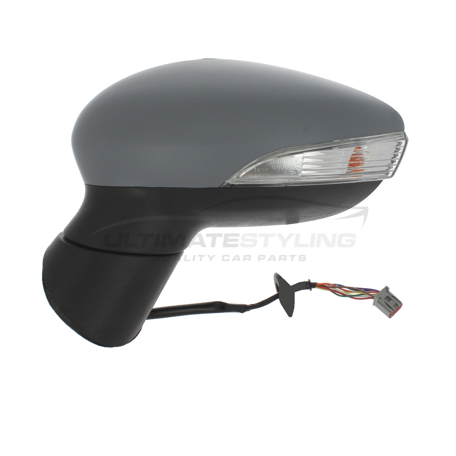 Ford Fiesta Wing Mirror / Door Mirror - Passenger Side (LH) - Electric adjustment - Heated Glass - Power Folding - Indicator - Primed
