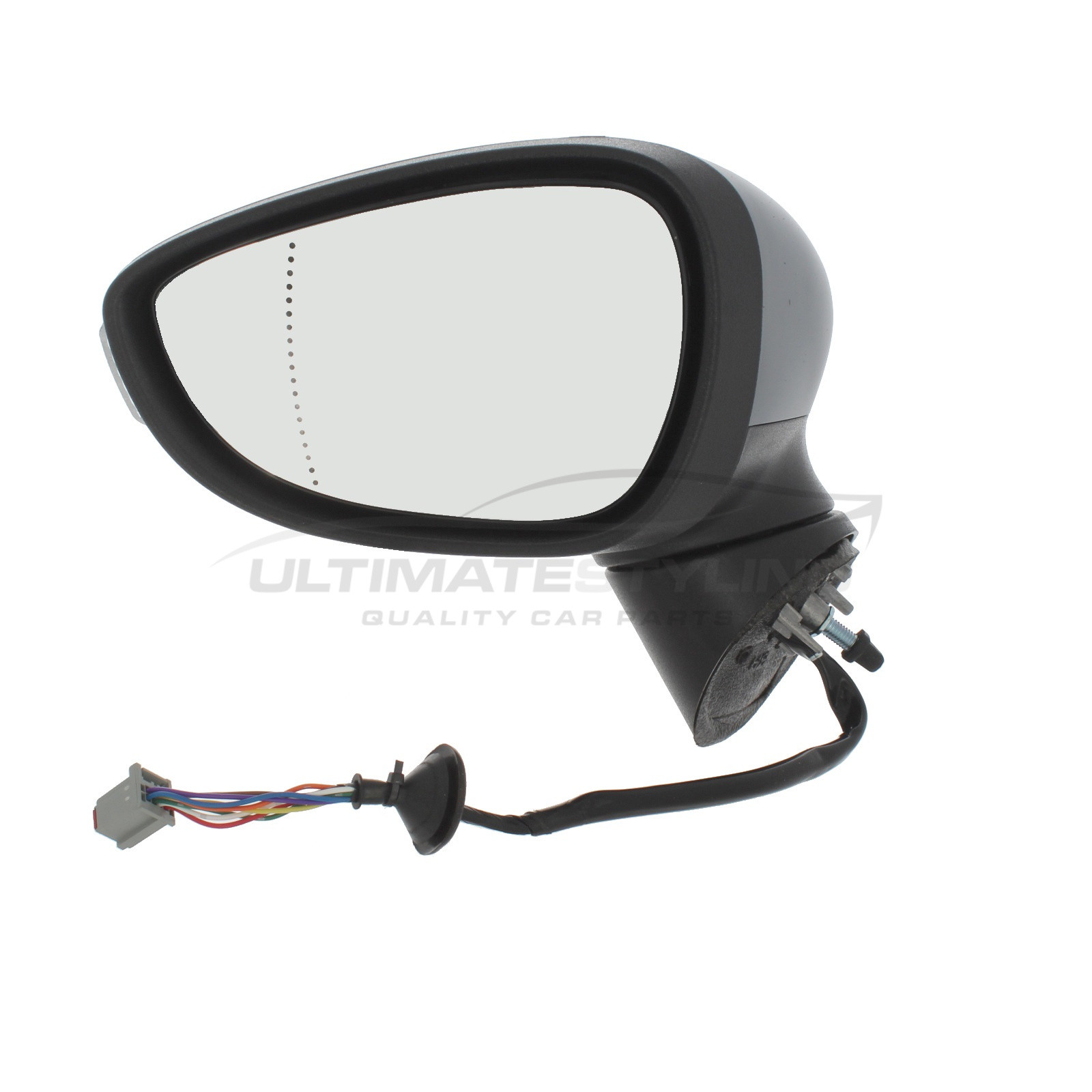 Ford Fiesta Wing Mirror / Door Mirror - Passenger Side (LH) - Electric adjustment - Heated Glass - Power Folding - Indicator - Primed