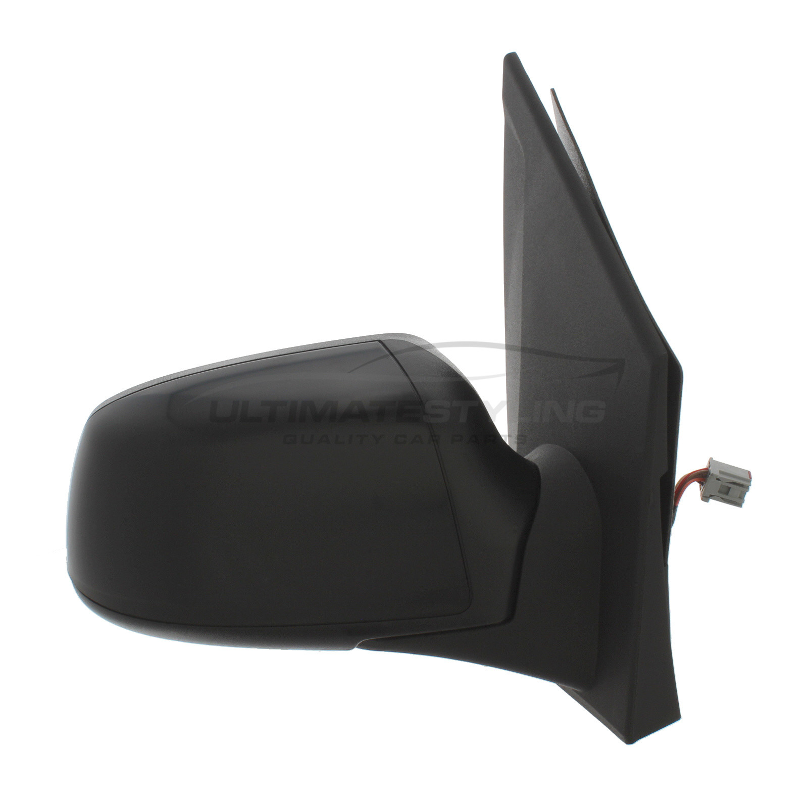 Ford Fiesta Wing Mirror / Door Mirror - Drivers Side (RH) - Electric adjustment - Heated Glass - Power Folding - Paintable - Black