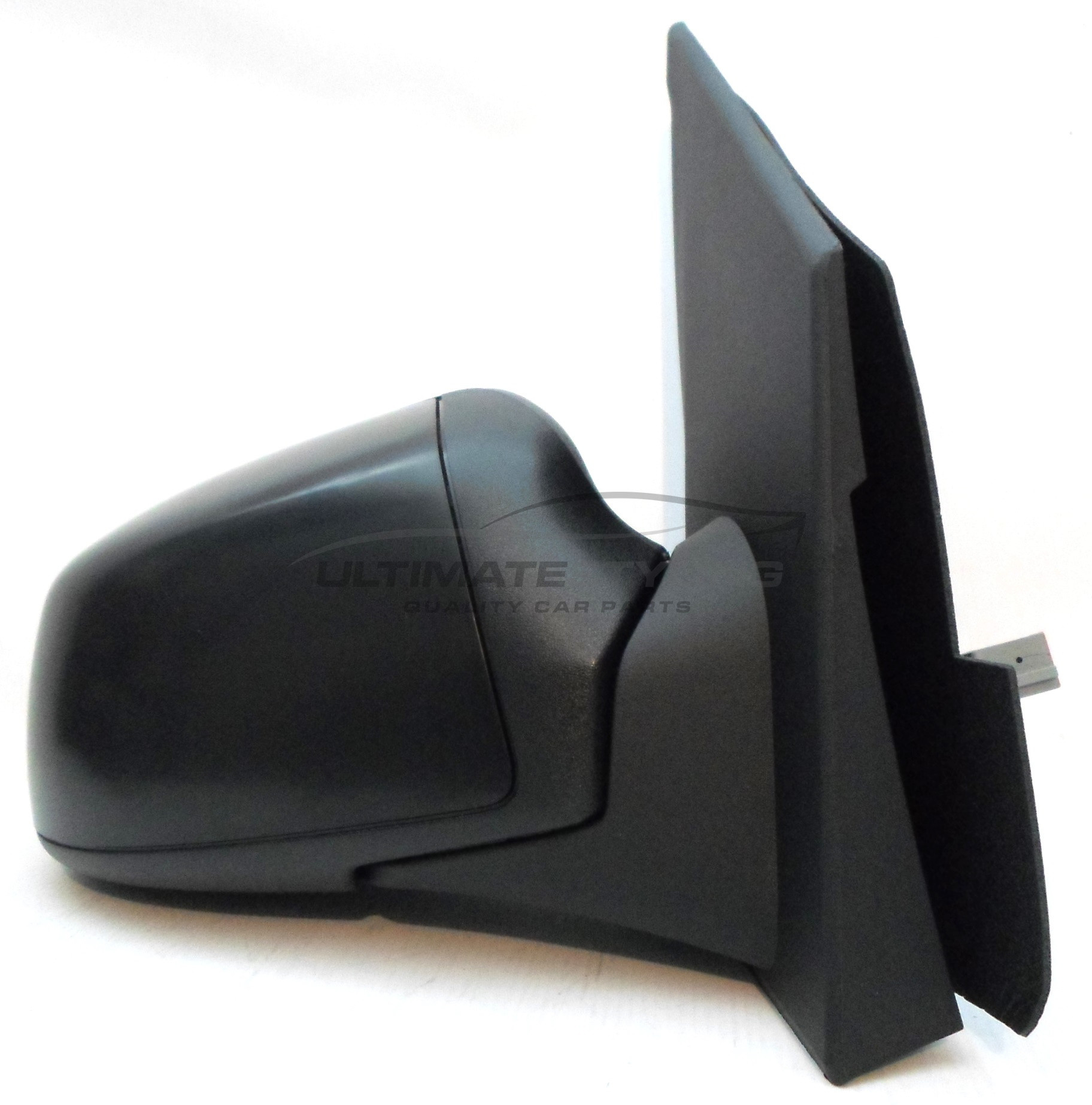 Ford Fiesta Wing Mirror / Door Mirror - Drivers Side (RH) - Electric adjustment - Heated Glass - Power Folding - Paintable - Black