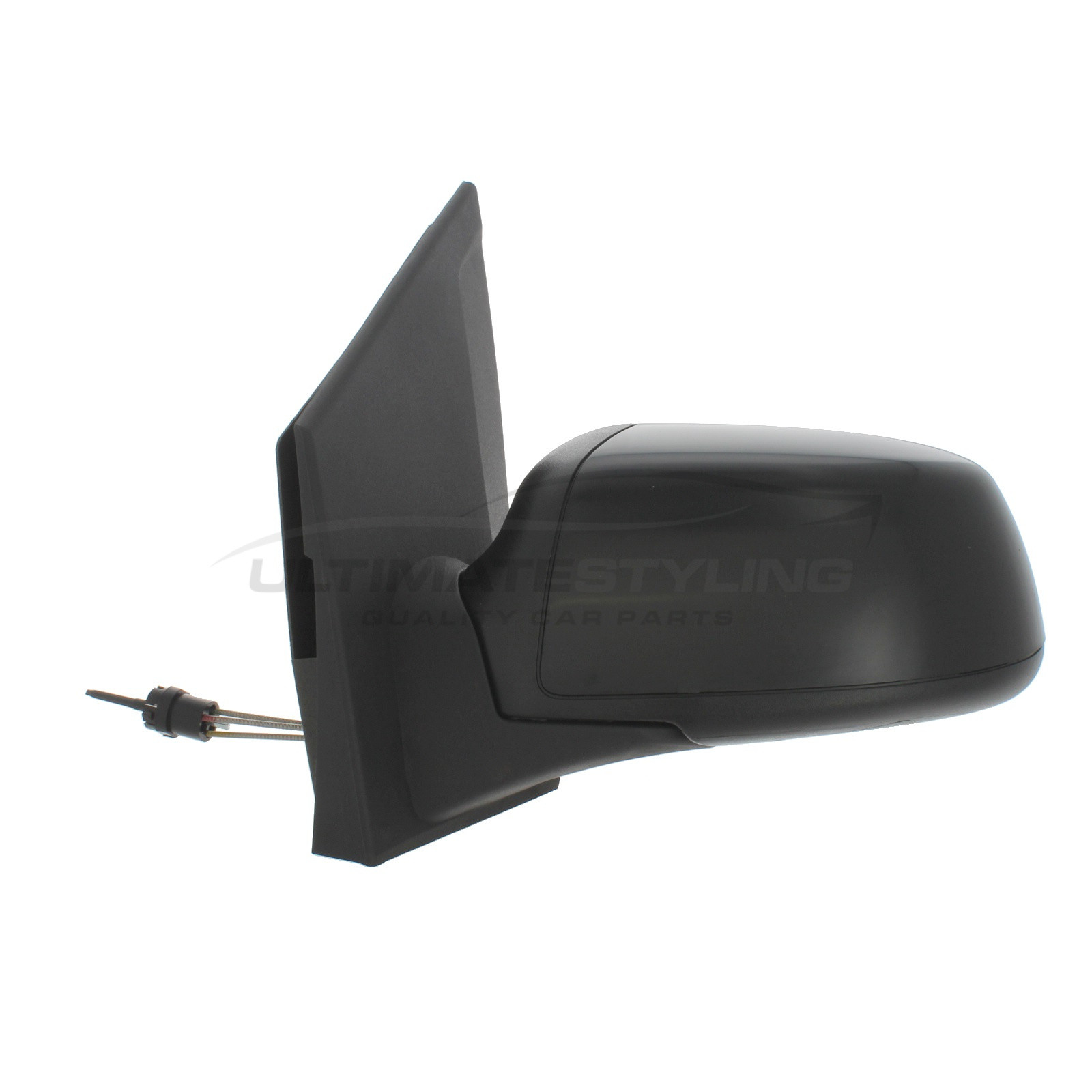 Ford Fiesta Wing Mirror / Door Mirror - Passenger Side (LH) - Cable adjustment - Non-Heated Glass - Paintable - Black