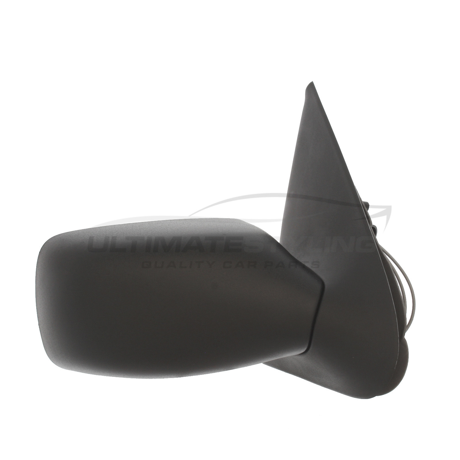 Ford Fiesta, Mazda 121 Wing Mirror / Door Mirror - Drivers Side (RH) - Cable adjustment - Non-Heated Glass - Black